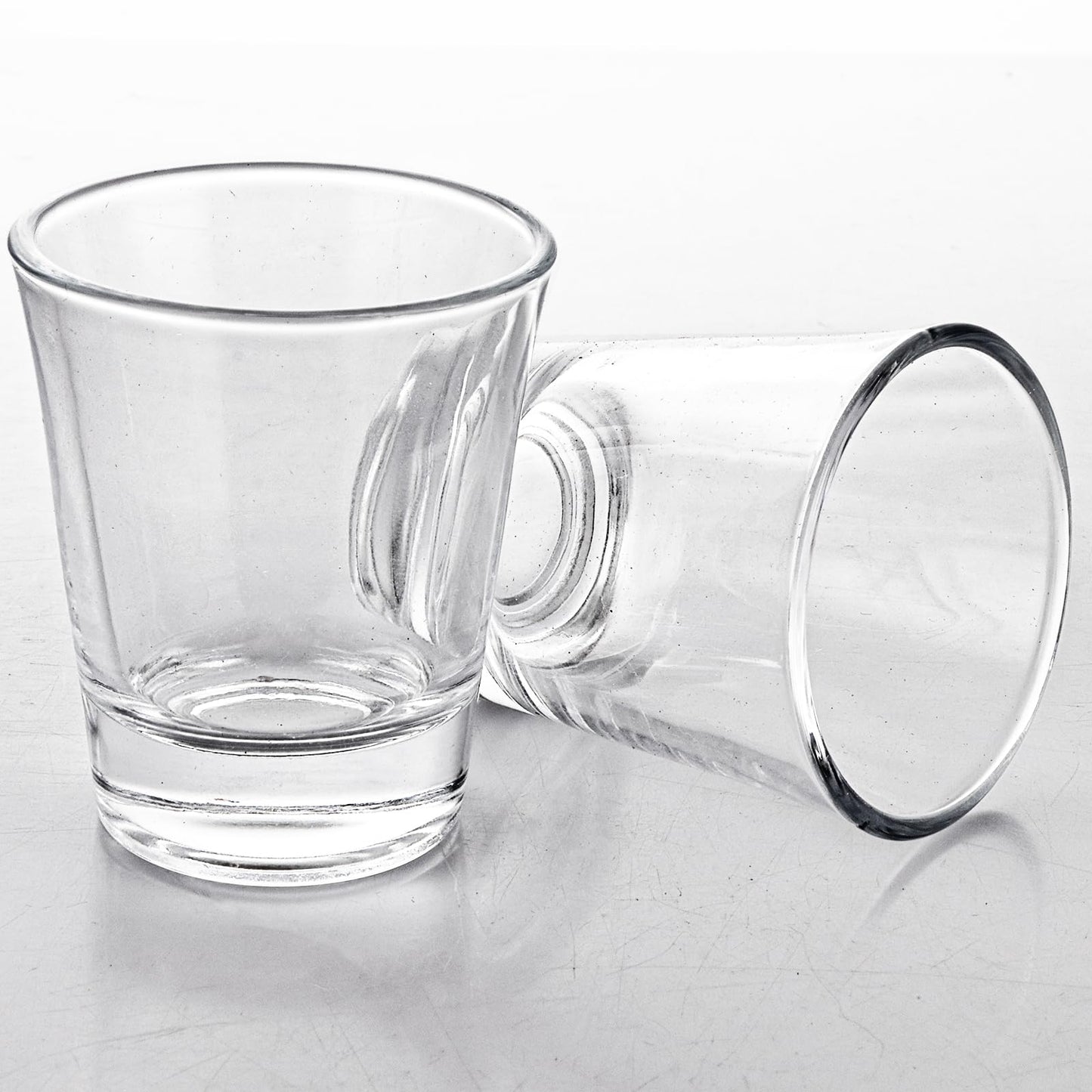 QTLCOHD 48 Pack 2 Oz Shot Glasses Bulk Clear Small Shot Cups Glass Set with Heavy Base for Vodka, Whiskey, Tequila, Espresso, Liquor