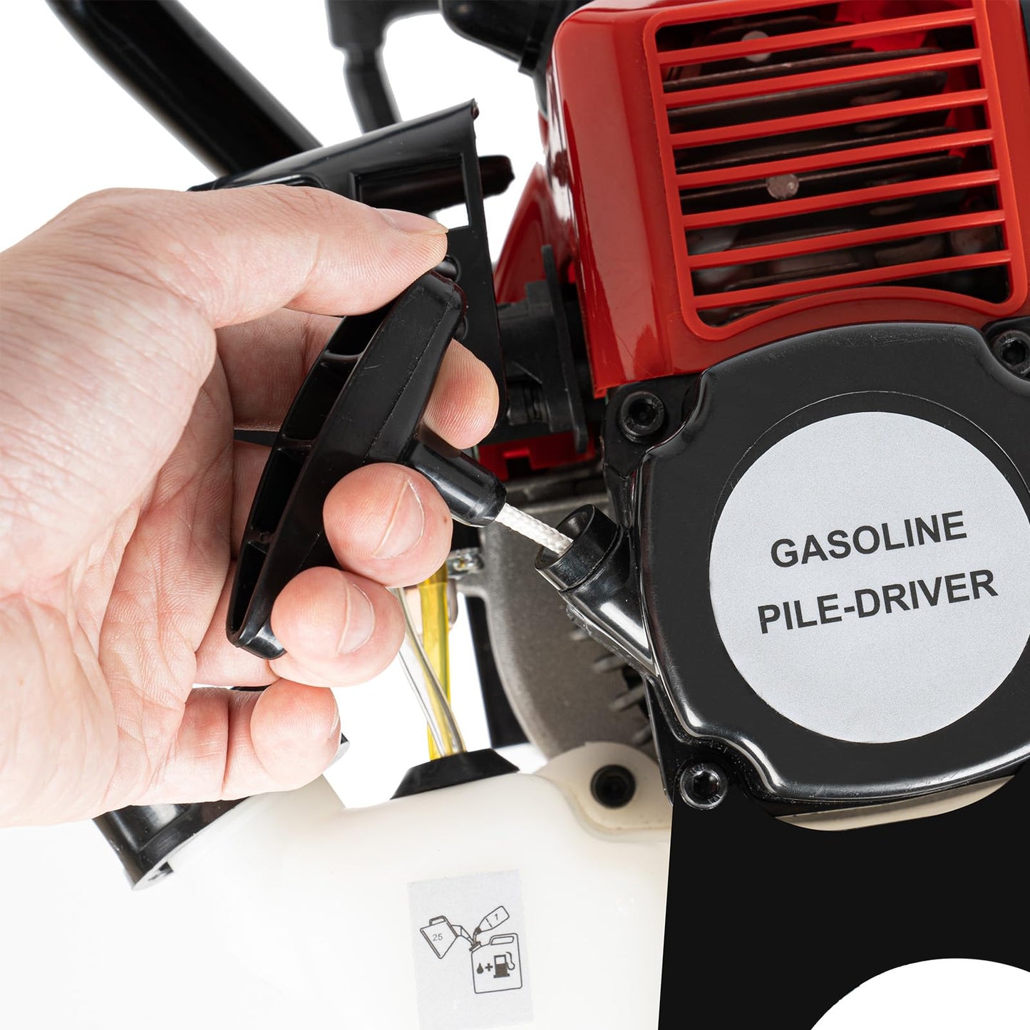 32.6CC 2 Stroke Gas Powered T-Post Driver, 900W Gas Powered Pile Driver Fence Post Driver Portable Petrol Piledriver Single Cylinder Air Cooling 8500r/min