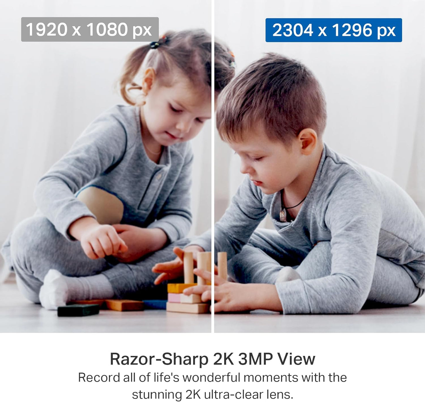 Tapo 2K 2-Way C211 (2-Pack) Indoor Pan/Tilt Wired Security Camera - Works as a Baby Monitor & Pet Camera, Motion