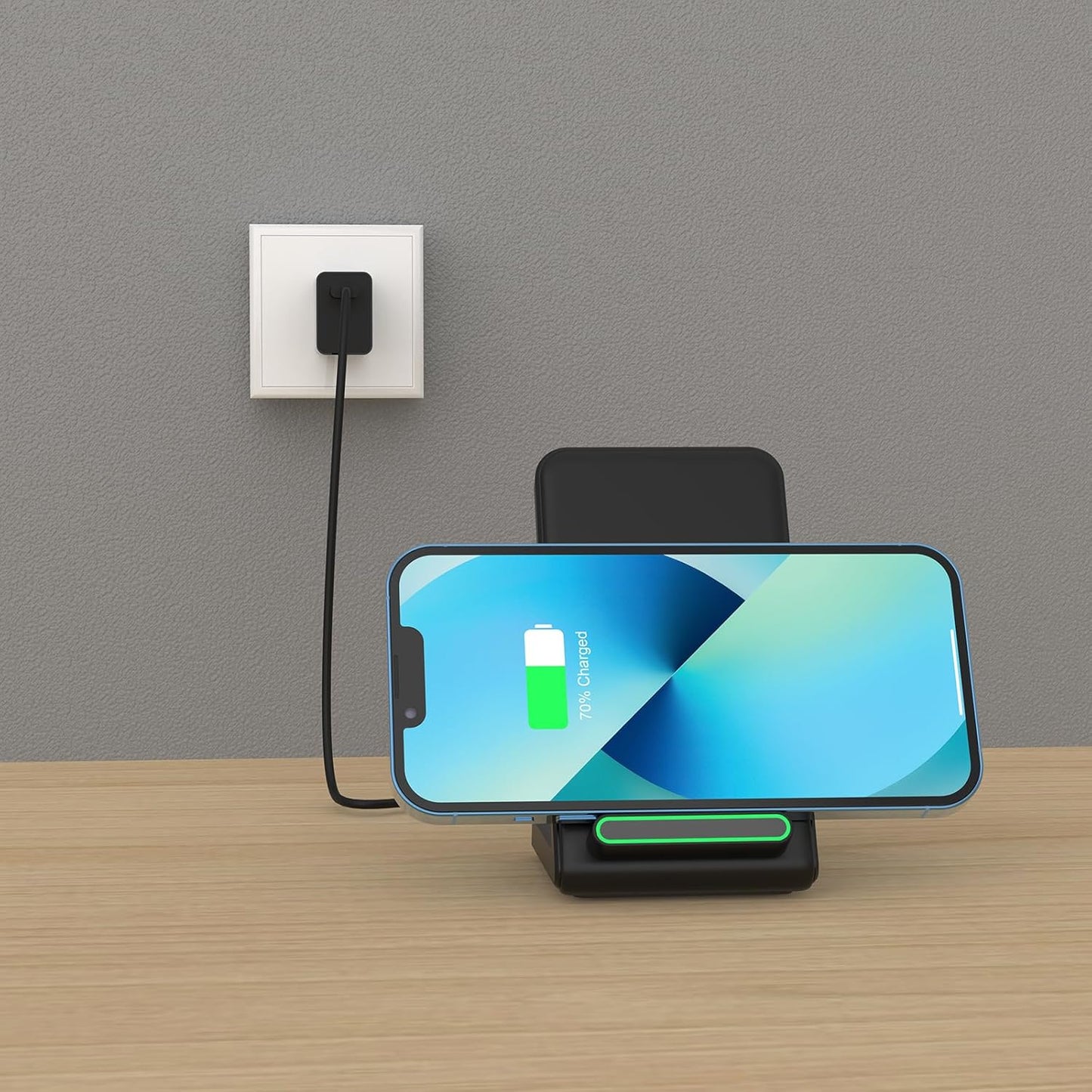 Cesbiomo 15W S24/S23/S22/S21/S20, 17/16/15/14/13/12/11/XR/8, 9 8 7,and Fast Wireless Charger, Wireless Charging Stand