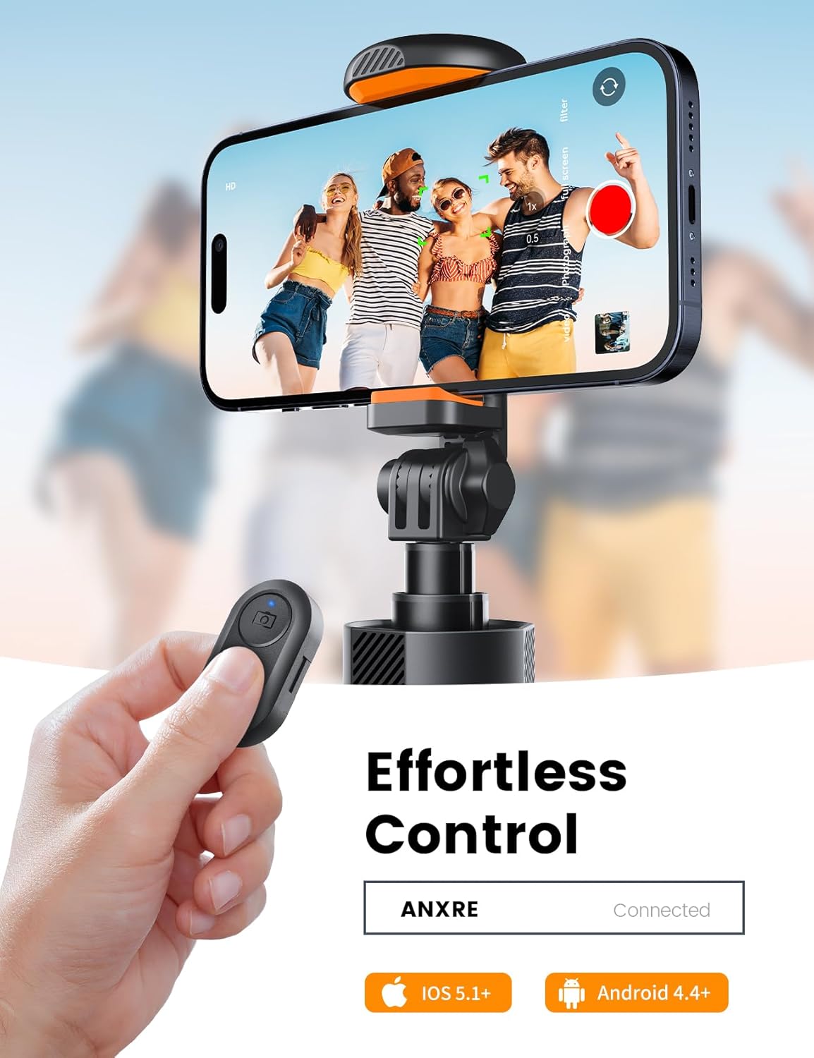 ANXRE 71" NT79 1/4" Phone Tripod, Extendable Selfie Stick with Camera Mount for Cell PhoneCamera, Phone Tripod Stand