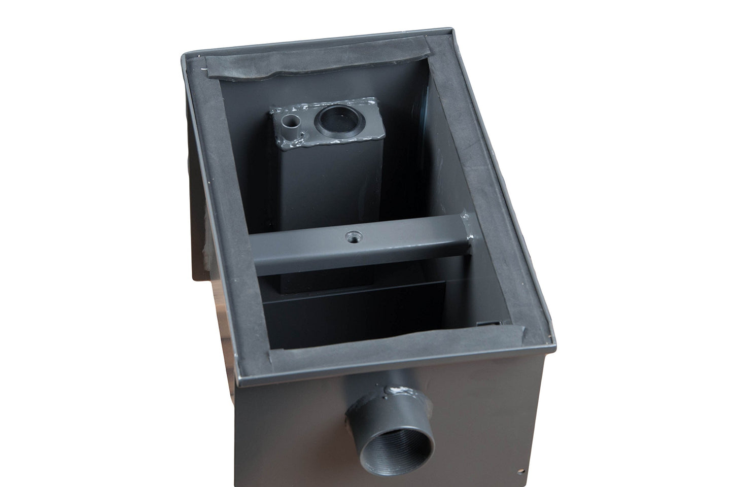 Wentworth 8 Pound Commercial Grease Traps for Restaurant Under Sink Kitchen, 4 GPM Carbon Steel Grease Interceptor Traps for Home Canteen Kitchen Wastewater Factory, WP-GT-4