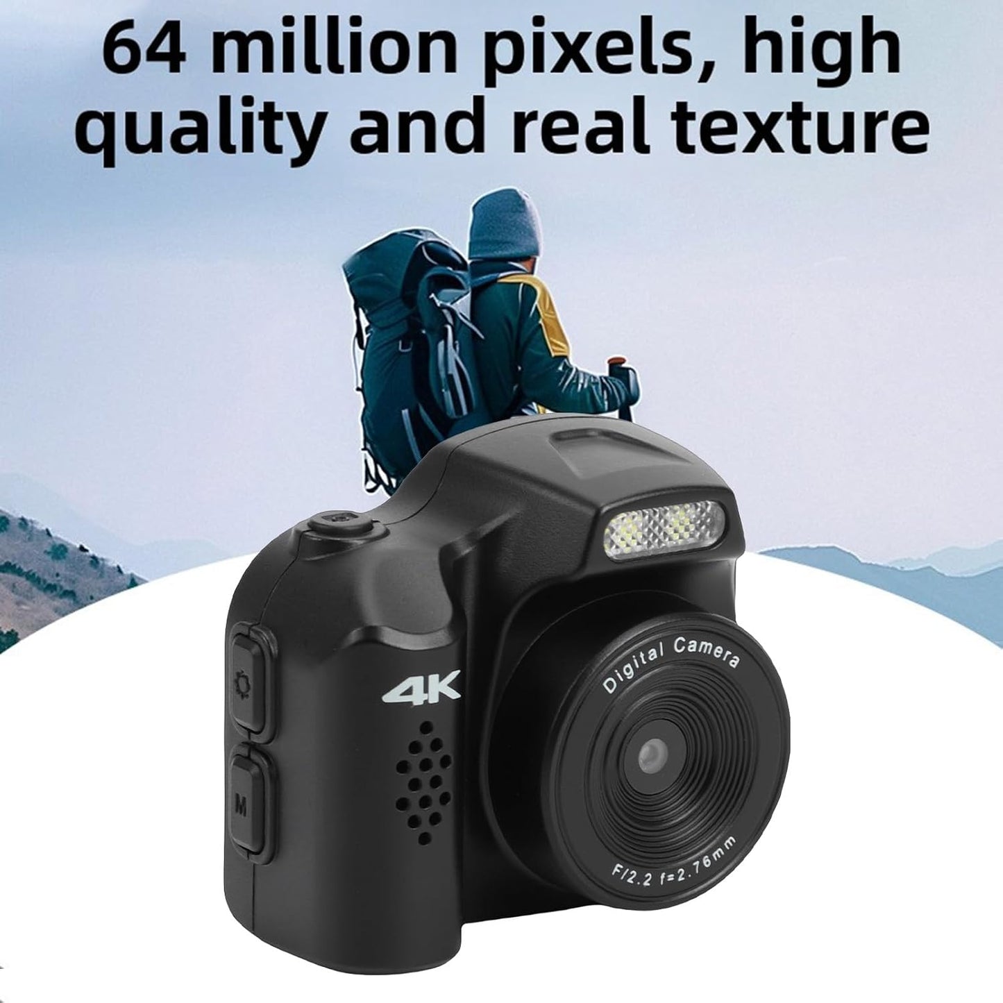 XUMIUZIY 4K 64MP 1.54 Inch 28 Keychain Camera, Retro Thumb Camera with Screen, Compact Small Digital with Filters Built