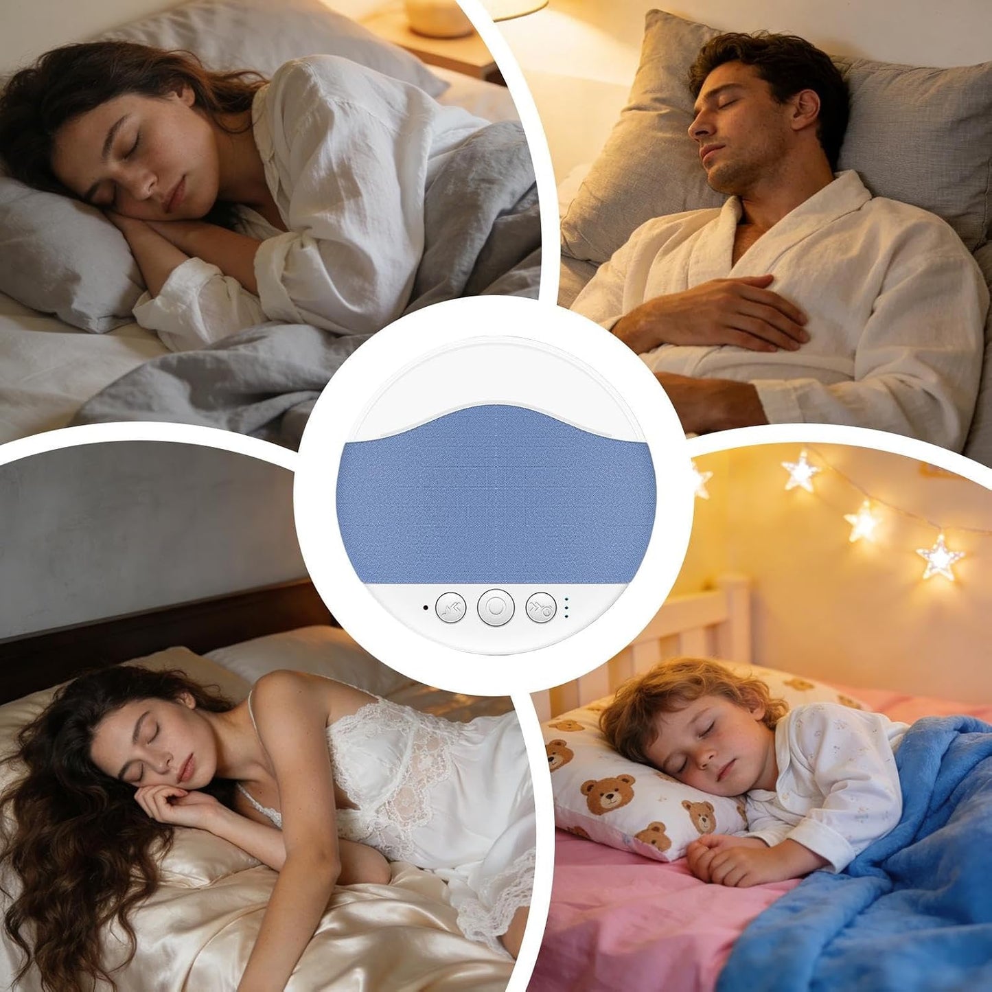 Generic 9.8x1.3cm, Pillow Speaker, Rechargeable Design, Wireless Music Box with White Noise, Comfortable Pillow