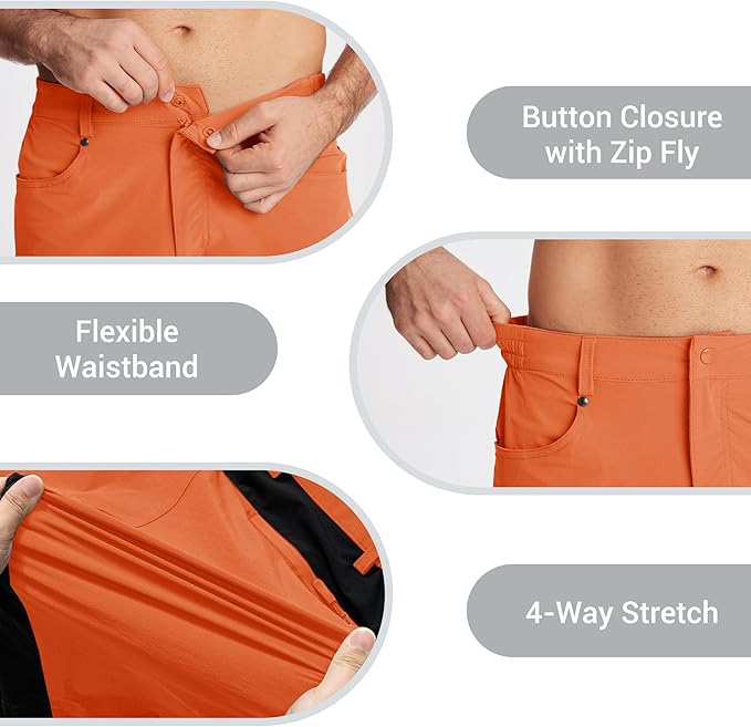 CRYSULLY Men's Hiking Cargo Shorts Outdoor Summer Lightweight Quick Dry Casual Shorts with 5 Pocket