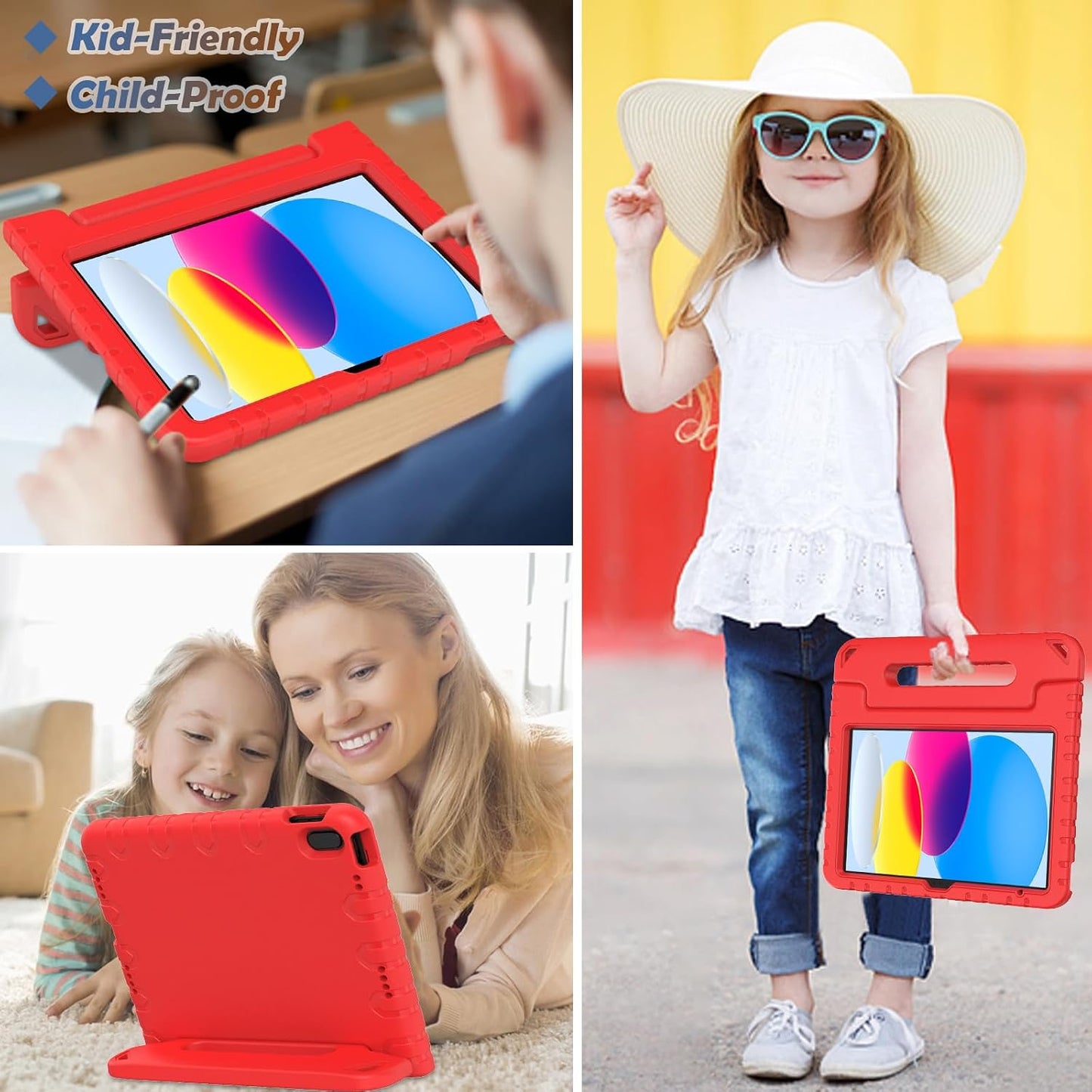 LTROP 11th (A16) 2025/ 10th (10.9-inch, 2022) 11th/ 10th Kids Case for New iPad Generation Generation with Screen