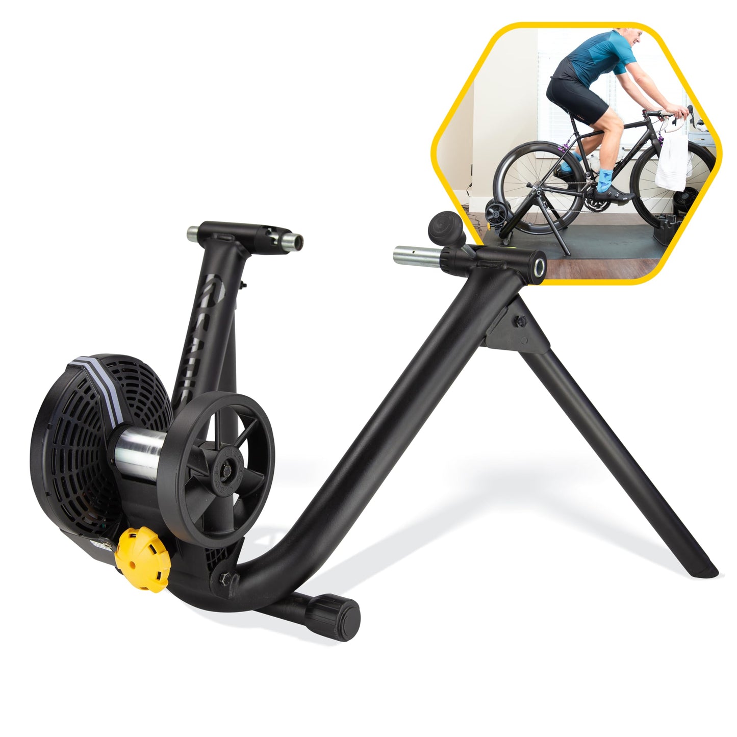 Saris M2 Smart Indoor Bike Trainer, Compatible with Zwift App, Black, Made in the USA