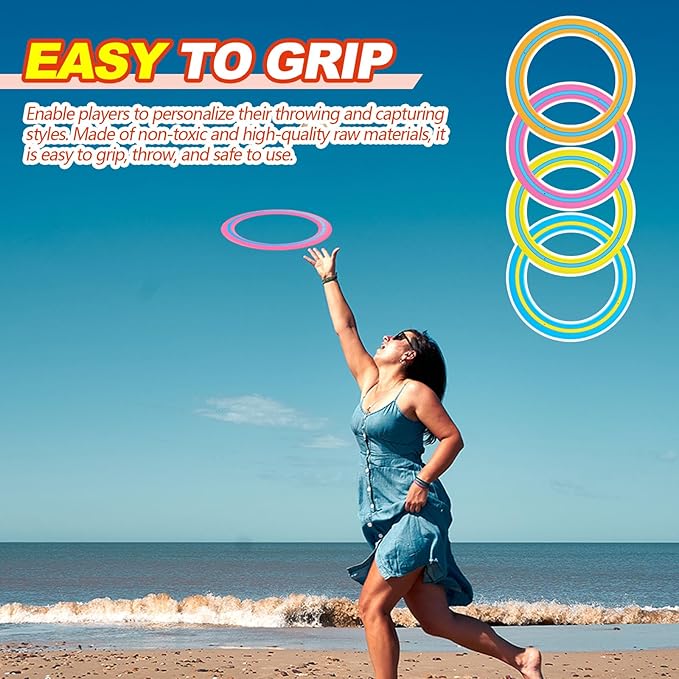 Jenaai 20 Pcs Flying Disc for Kids 10 Inch Flying Ring Adults Pool Disc for Family Outdoor Beach Lawn Backyard Garden Sport Playing Toss Game Gift
