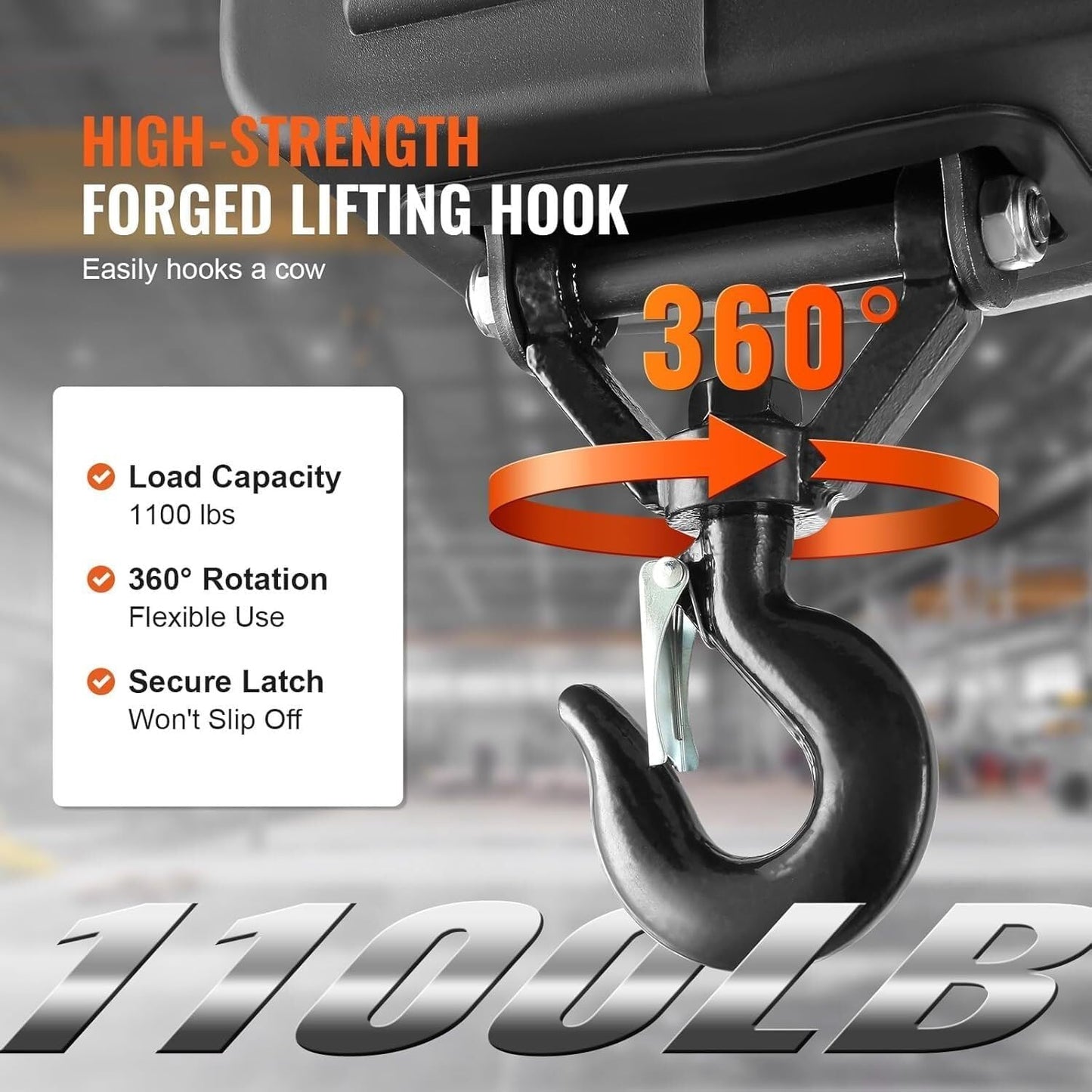 1100 lbs Electric Hoist Winch with Manual/Wired/Wireless Remote Control, 1500W Portable Pure Copp Electric Winch Crane 25 ft Lifting Height 16 ft/min Overload Protection for Towing Lifting