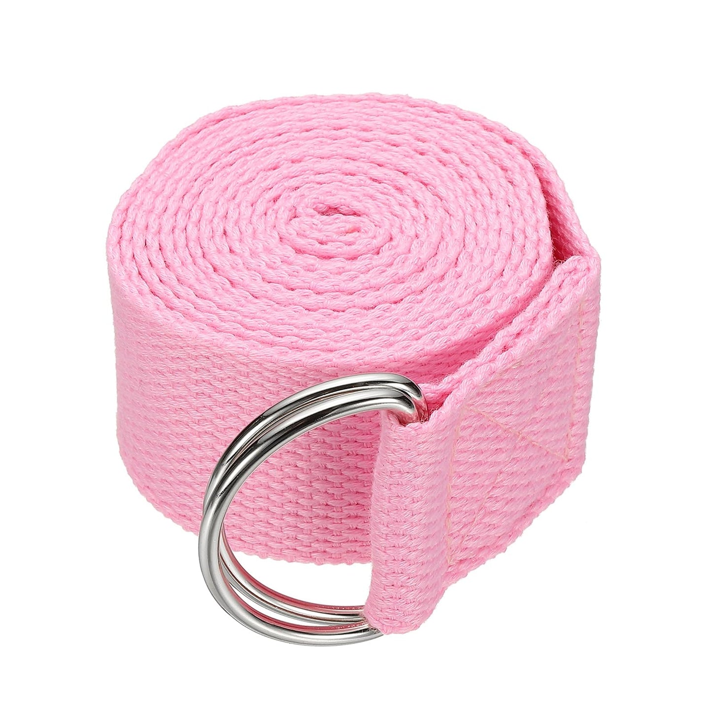 YELARXI Yoga Strap for Stretching, Athletic Stretch Band 5.9ft & Pink with Adjustable Metal D Ring Buckle Yoga Bands - Fitting for (Pilates/Physical Fitness/Gym Workout Dance)
