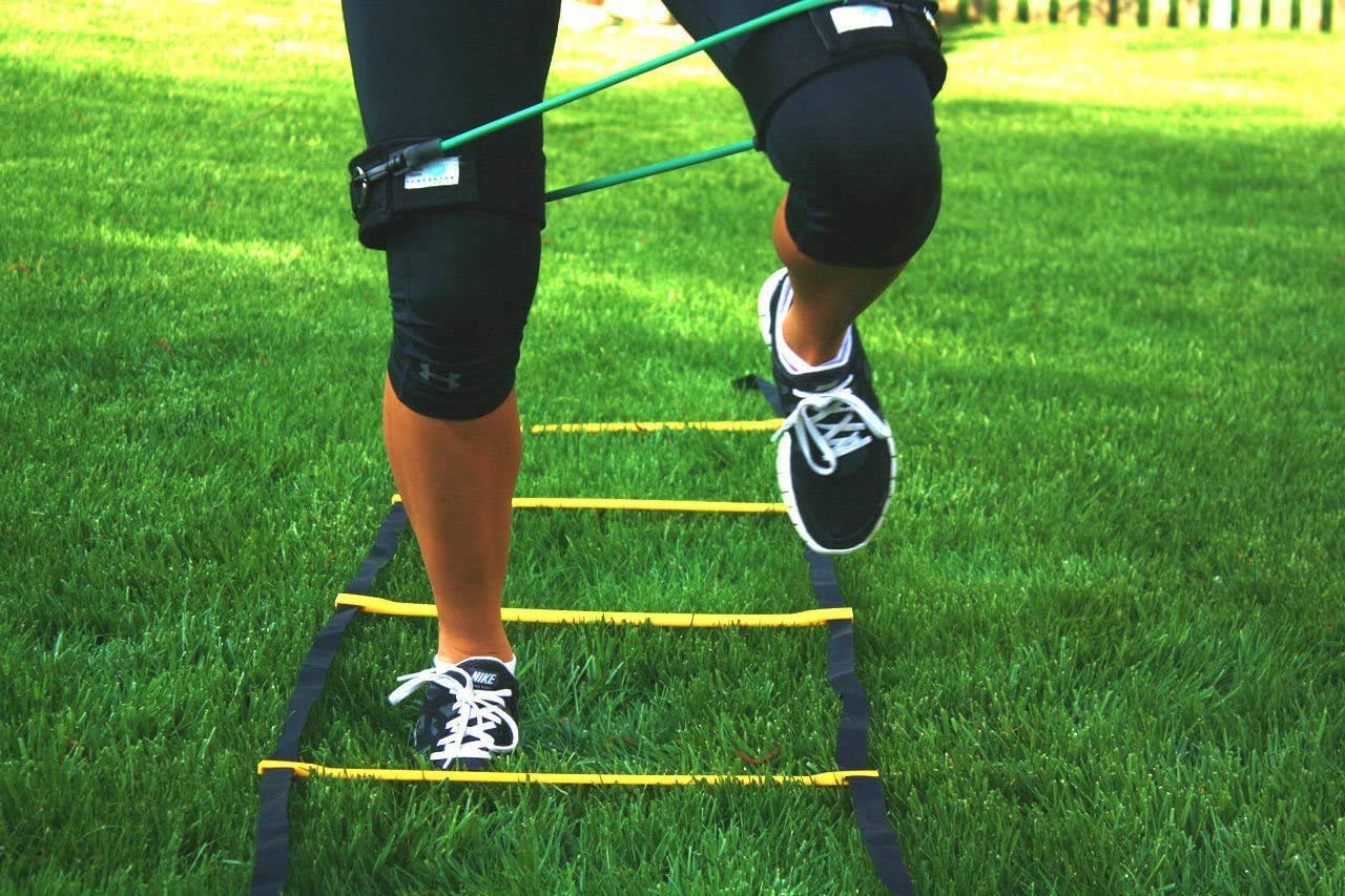 Elite Supplies 11 Pieces Speed Agility Strength Leg Resistance Bands - for All Sports & Exercise Fitness Fast Sprinting, Explosive, Agile, Strength, Endurance