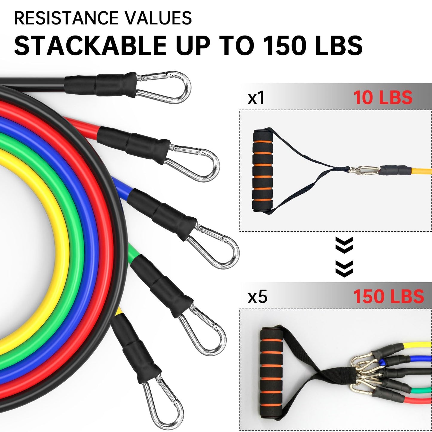 Resistance Bands Set with Gym Storage Rack for Working Out, Fitness Exercise Bands,Workout Bands,Strength Bands,Weight Bands,Training Bands,Dopa Bands,Elastic Resistance Tubes with Handles