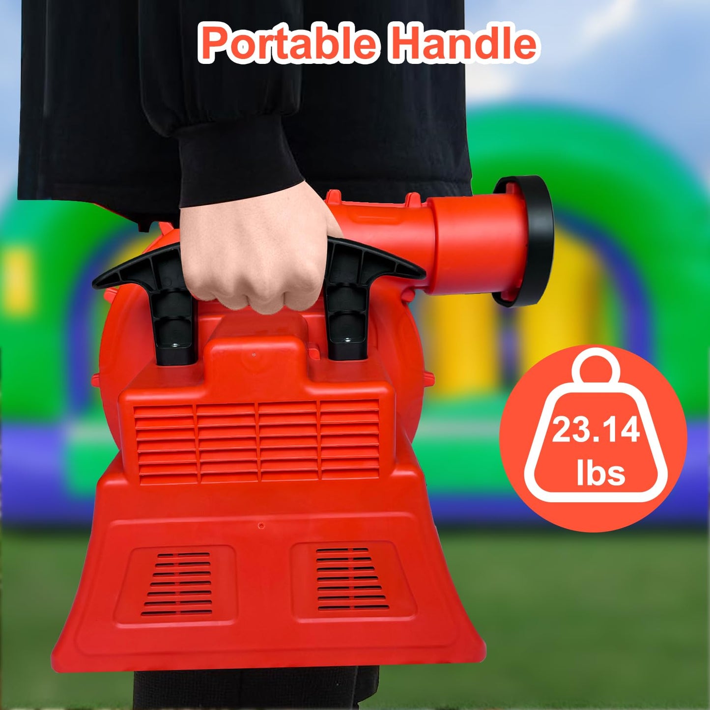 GONFLABLE Air Blower, 1100Watt/1.5HP Powerful Bounce House Blower, Portable Fan Pump Commercial for Large Inflatables, Water Slides, Castle, Jump Slides, Holiday Decorations