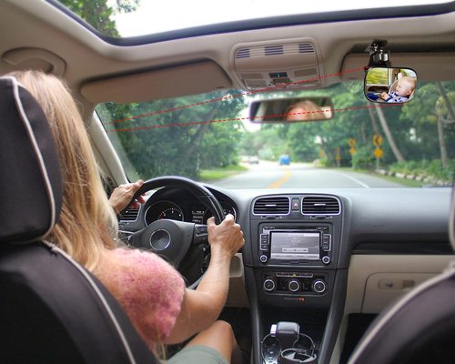 Mluchee Baby Car Mirror - 360° Adjustable Wide Angle Infant Rearview Mirror for Back Seat