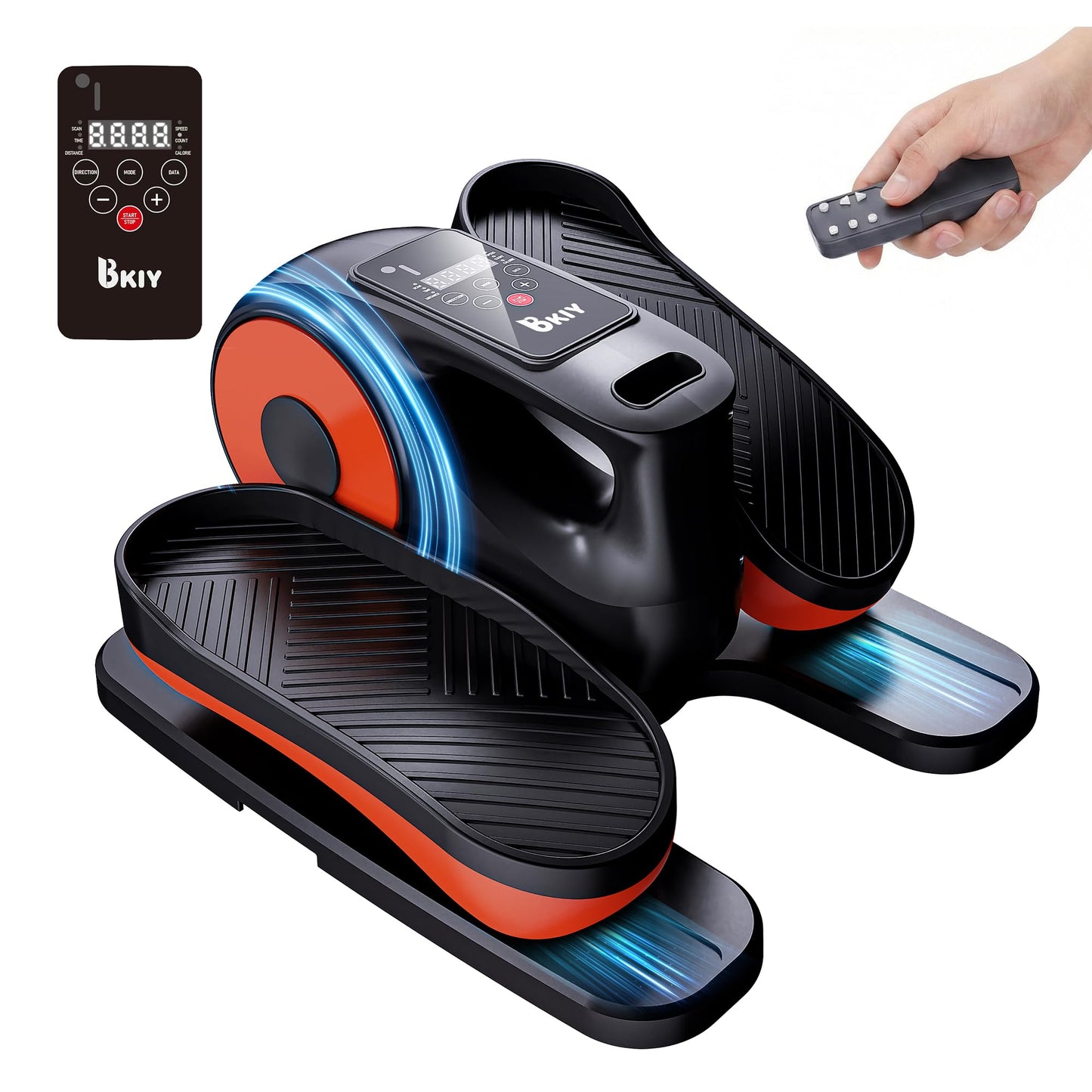 Under Desk Elliptical Machine, Electric Under-Desk Elliptical for Seniors - Mini Elliptical Exercise Equipment for Home with 12-Speed Touch Screen, Remote Control & Reversible Motion