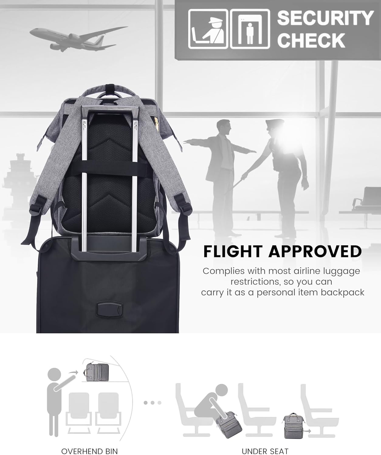 Backpack 15.6 Inch Backpack Backpack LOVEVOOK Laptop for Women, Travel with Laptop Compartment, Water Resistant Work