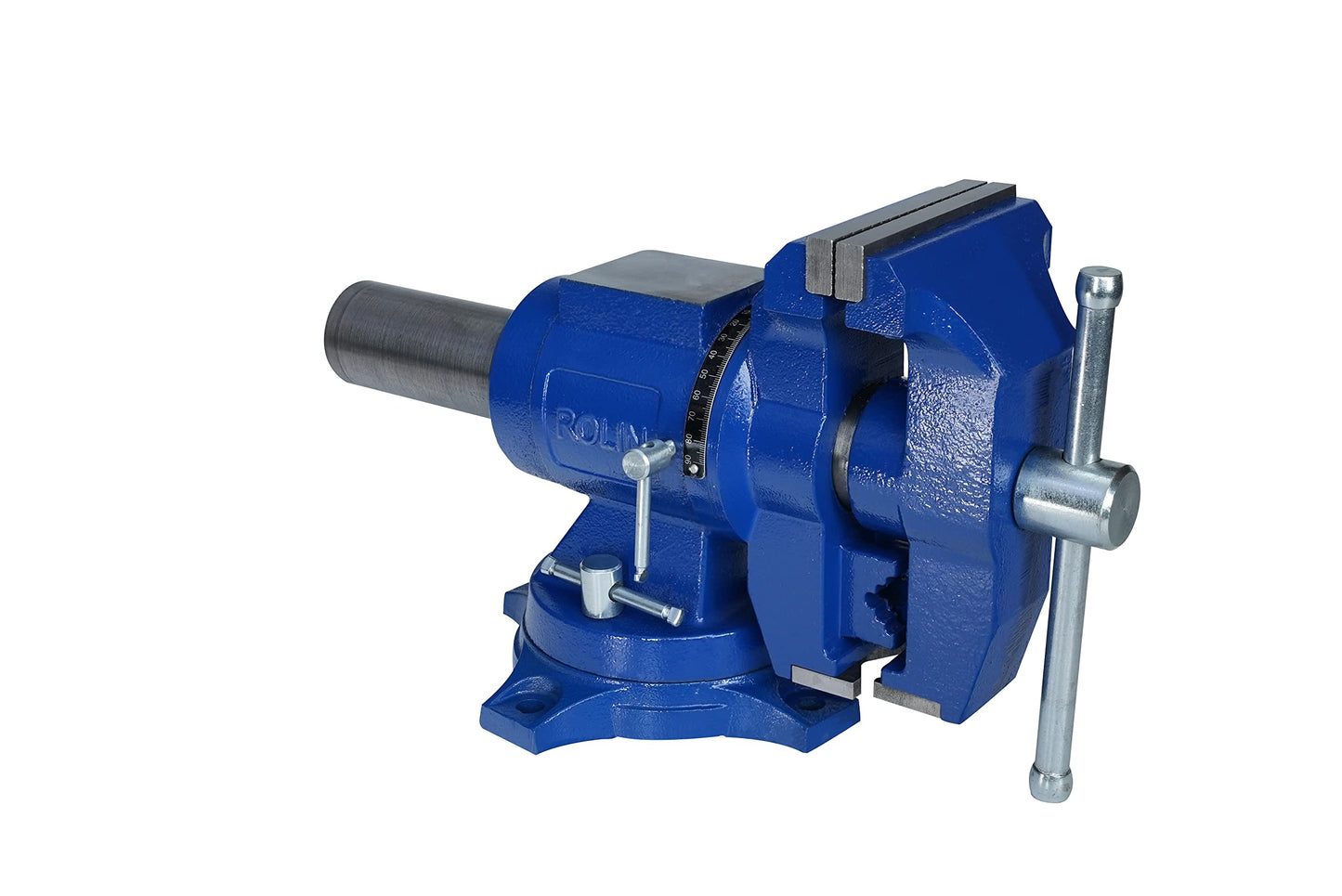 Rolin Vise 5 Inch Multi-Function Vises With Anvil Blue Bench Vise Heavy Duty Tools 360 Degree Swivel Base