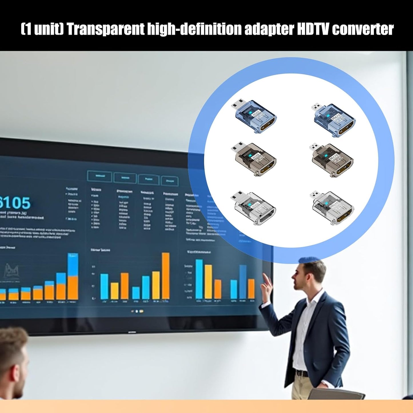 Shinycome 8K Portable HDTV Adapter Shock Resistance Travel Use Entertainment Compactly HDTV Video Converter