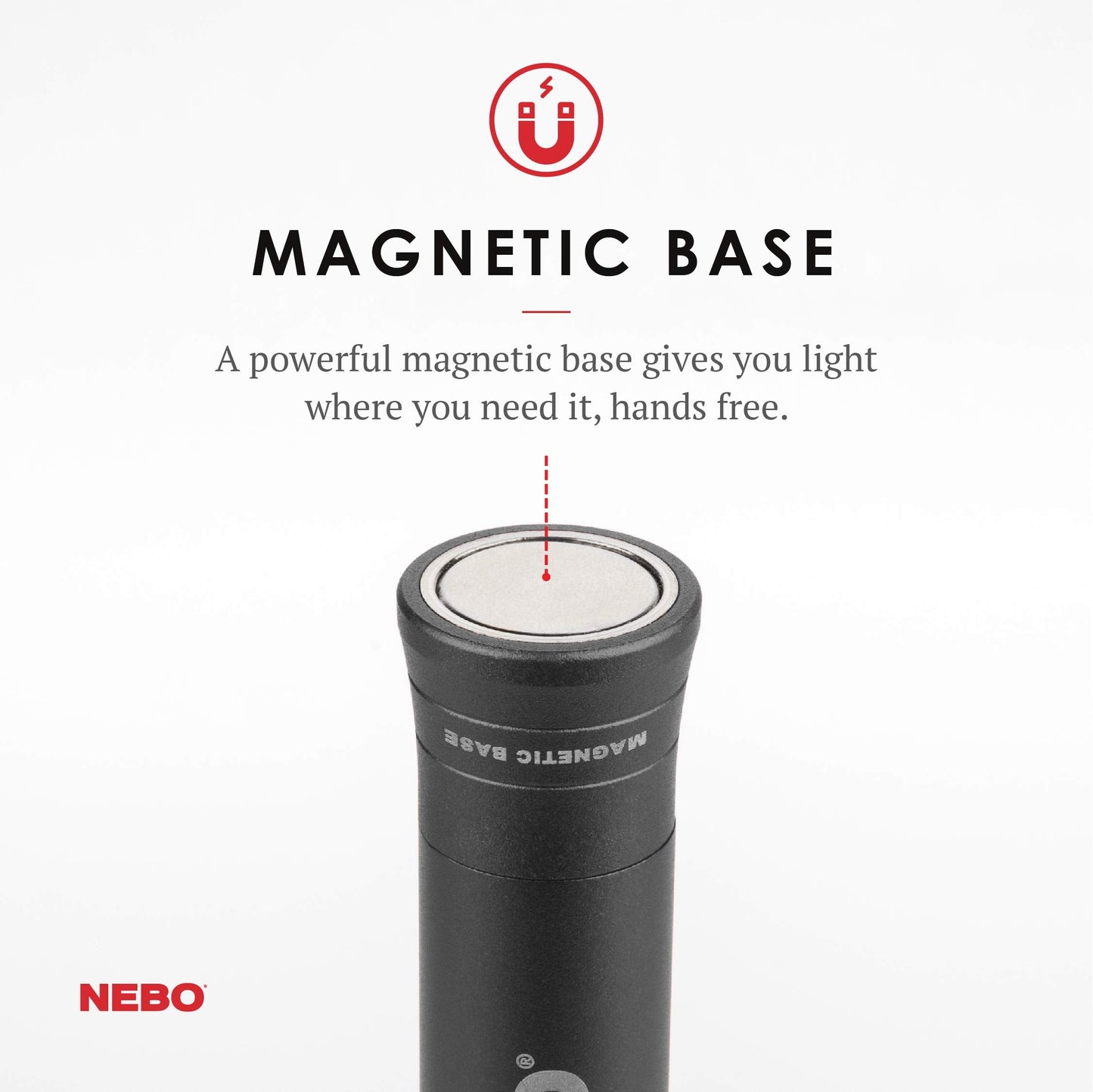 NEBO 500 Lumen Work Light, 200 Lumen Flashlight, Anodized Aluminum, Magnetic Base, Gray, Model SG_B07K2HWH5J_US