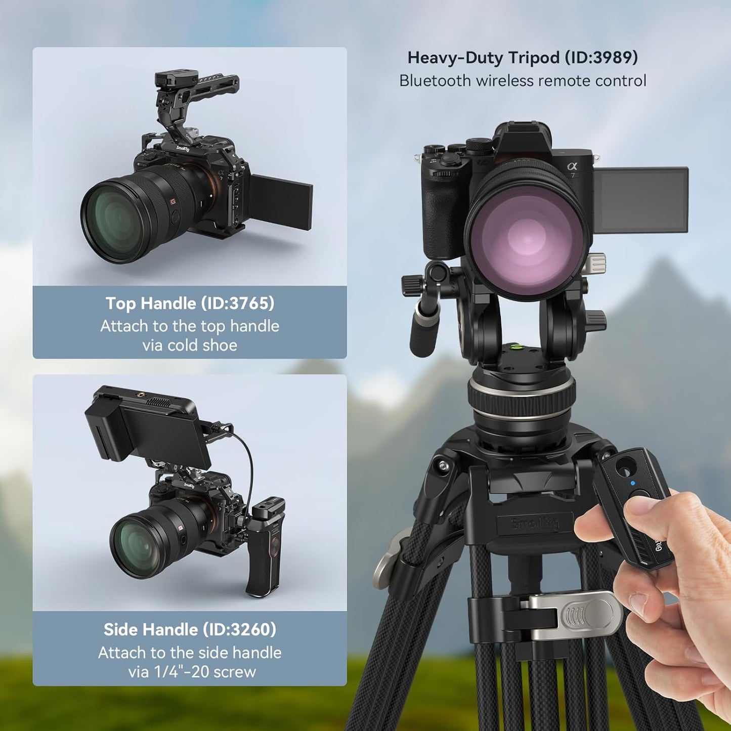 SMALLRIG A7 A7R A7R A7R A7S A7 A6700, FX3, A7C, A7CR, A7C ZV-E10, ZV-E10 R5, R5 R6, R7, R8, R10 Wireless Camera Remote