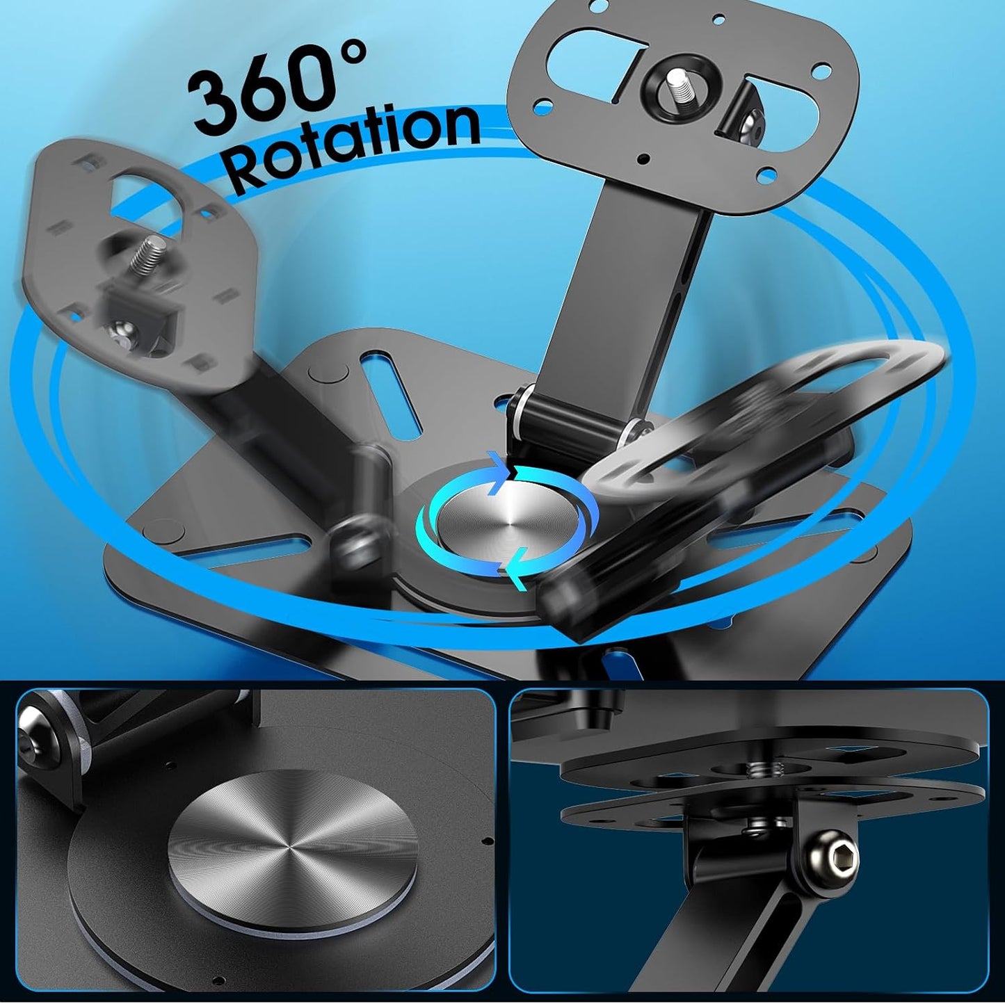 1/4" 360Adjustable DAWASAPAT Desktop Projector Stand, Table Projector Mount Adjustable Angle with Screw, Projector