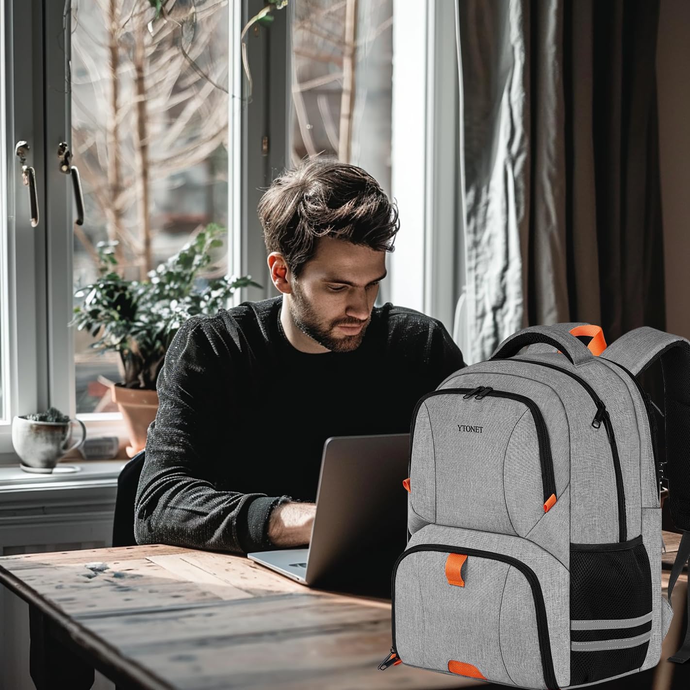 Backpack Backpack 15.6 Inch Ytonet Gym For Men Women, for Men with Shoe Compartment, Water Resistant Workout Sports Bag