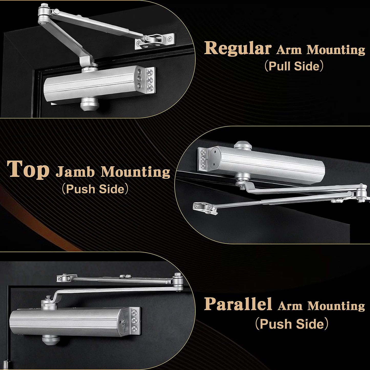 UL Grade 1 Commercial Adjustable Door Closer NEWBANG 9016BC
