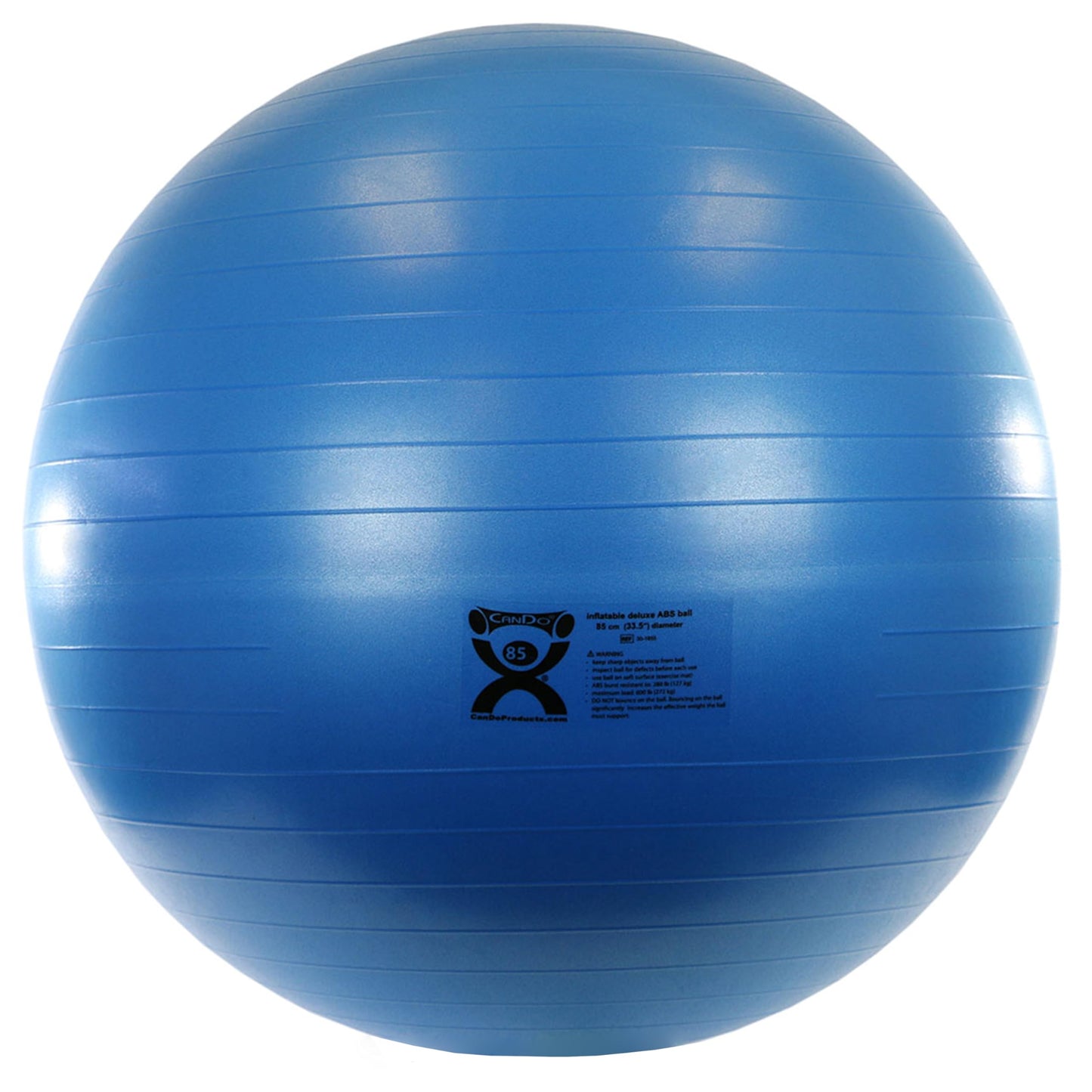 CanDo Inflatable Exercise Ball -Blue 33.5", Durable Extra Thick Non-Slip Stability Ball for Core Workouts, Yoga, Pilates, Active Seating, Physical Therapy, Pregnancy, Home Gym, Flexibility