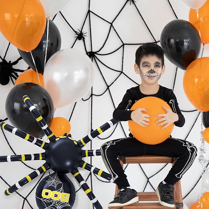 Garma Inflatable Spider Ring Toss Game for Kids' Halloween Party & Outdoor Fun