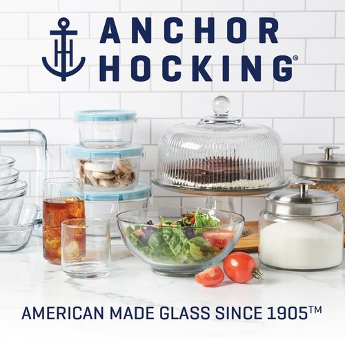 Anchor Hocking Cake Dish & 3 Quart Baking Dish Value Pack - Tempered Glass, Oven & Microwave Safe