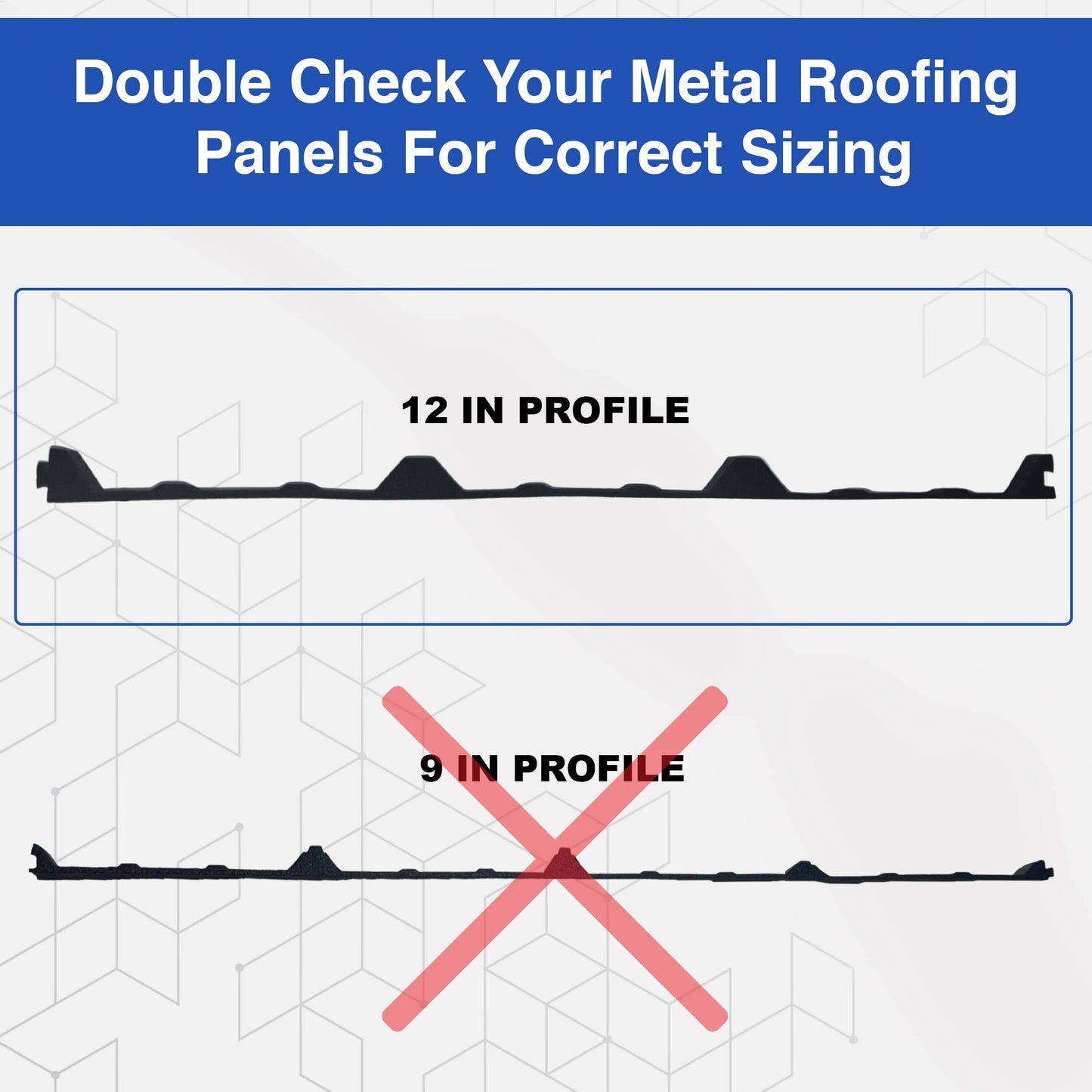 Duco USA-Made R Panel Foam Closure Strips - 100 Pack of 3ft Black Corrugated Roof Foam Strips for Metal Roof Insulations - Weatherproof Insulation Seal Blocks Moisture, Gaps, Noise & Dust