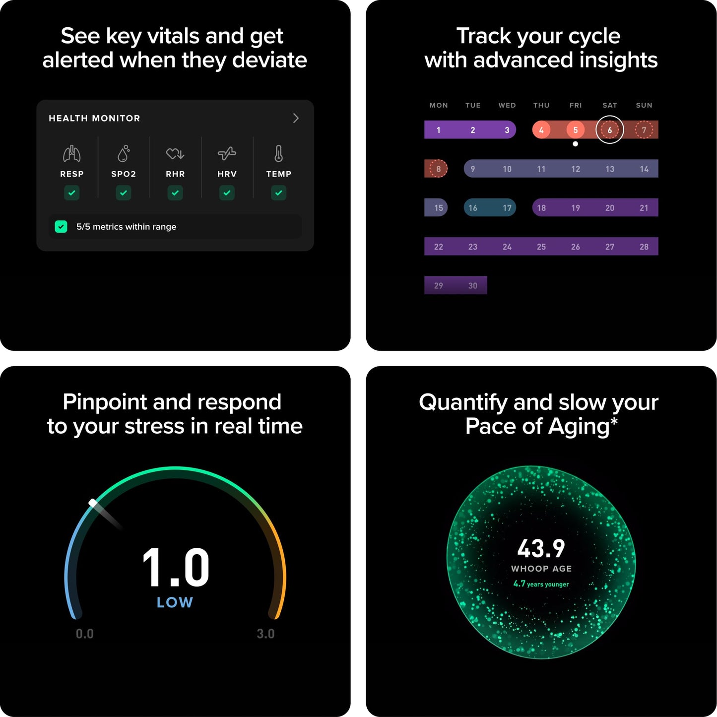 WHOOP Peak - 12 Month Membership -24/7 Activity and Sleep Tracker, Personalized Coaching, Menstrual Cycle Insights - 14+ Days Battery Life