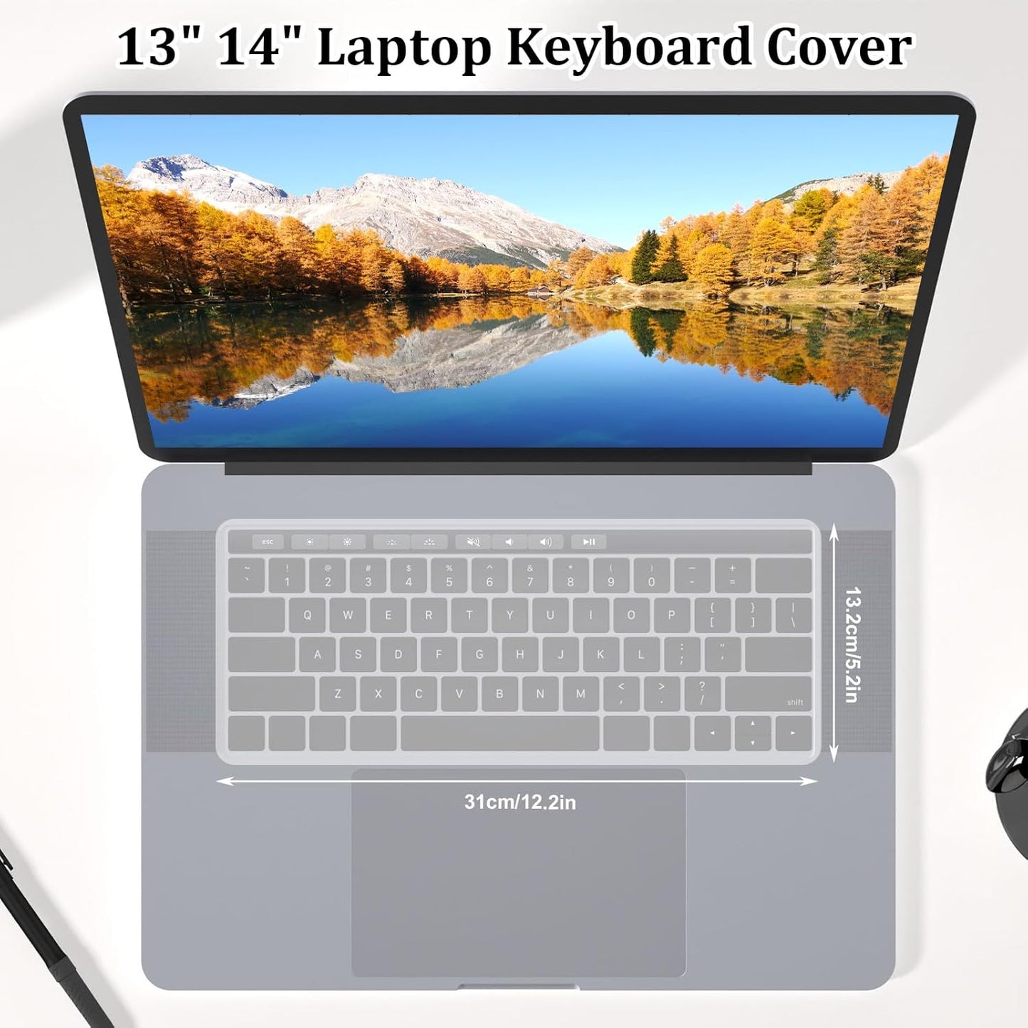 Qulkws 13" 14" Skin Universal Keyboard Cover Protector Skin Ultra Thin Keyboards Covers Protector Silicone Keyboards