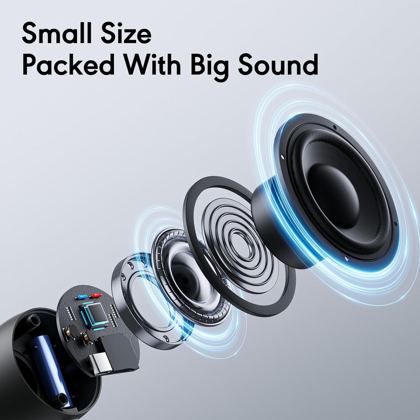 MOMOHO 5.4 10H Portable Bluetooth Speaker, Ultra Compact with Bluetooth & TF Card Slot | Playtime, TWS Stereo