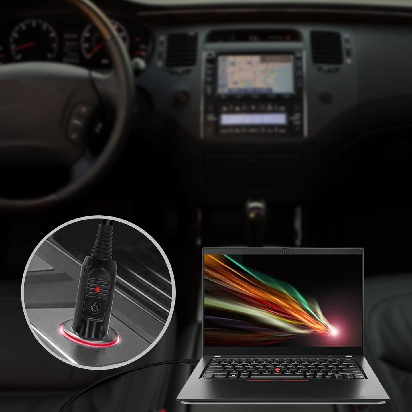 12V 8mm DC7909 7.9 5.5mm GINTOOYUN DC Cigarette Lighter Cable, x Charger Power Supply Cord for Car DVR, Bluetooth