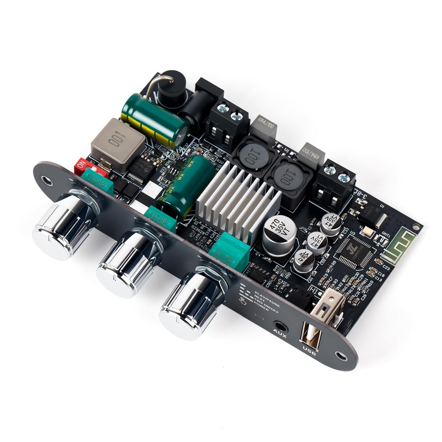 Qoroos 1PC ZK-1001U 100W 9-24V, Mono Amplifier Board with TWS, Mini Audio Amp with Boost Power Output, Vehicle