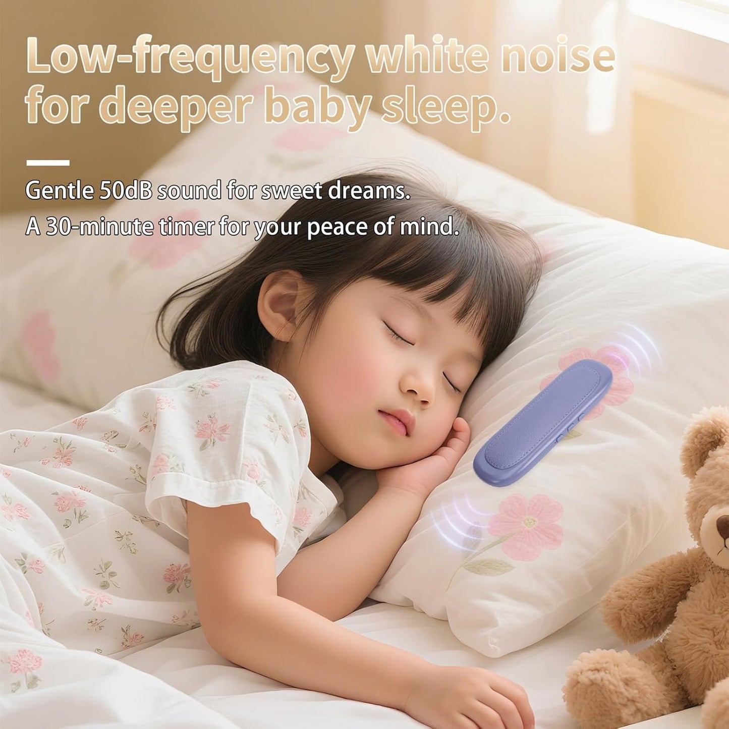 VBESTLIFE Pillow Speaker for Sleeping, Mini Bone Conduction Bluetooth Under Pillow Speaker, Sleep Timer, for Side