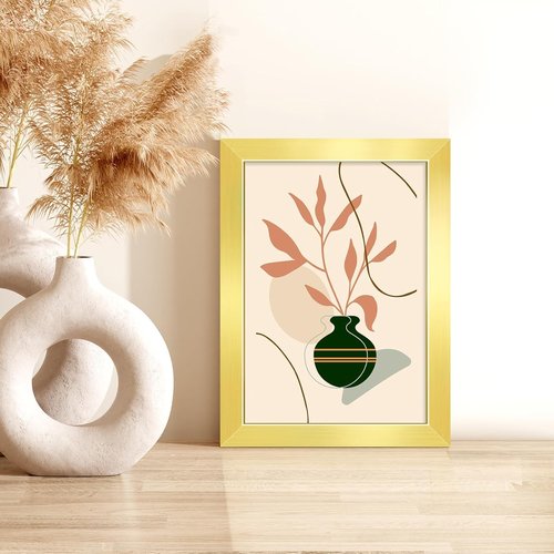 LaVie Home 5x7 Picture Frame - Elegant Gold Design with HD Plexiglas | Vertical & Horizontal Display