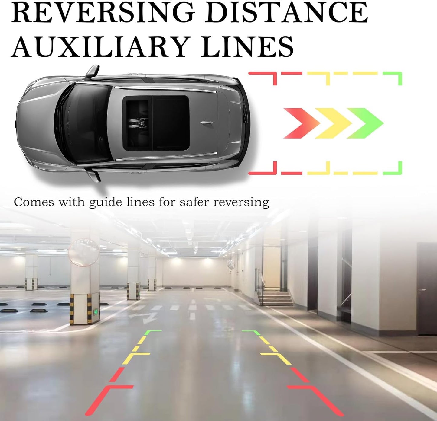 carleef 4.6'',12 Vision,150 12V Plug & Play Backup Camera with Monitor LED HD Rearview Mirror Camera for Night Wide