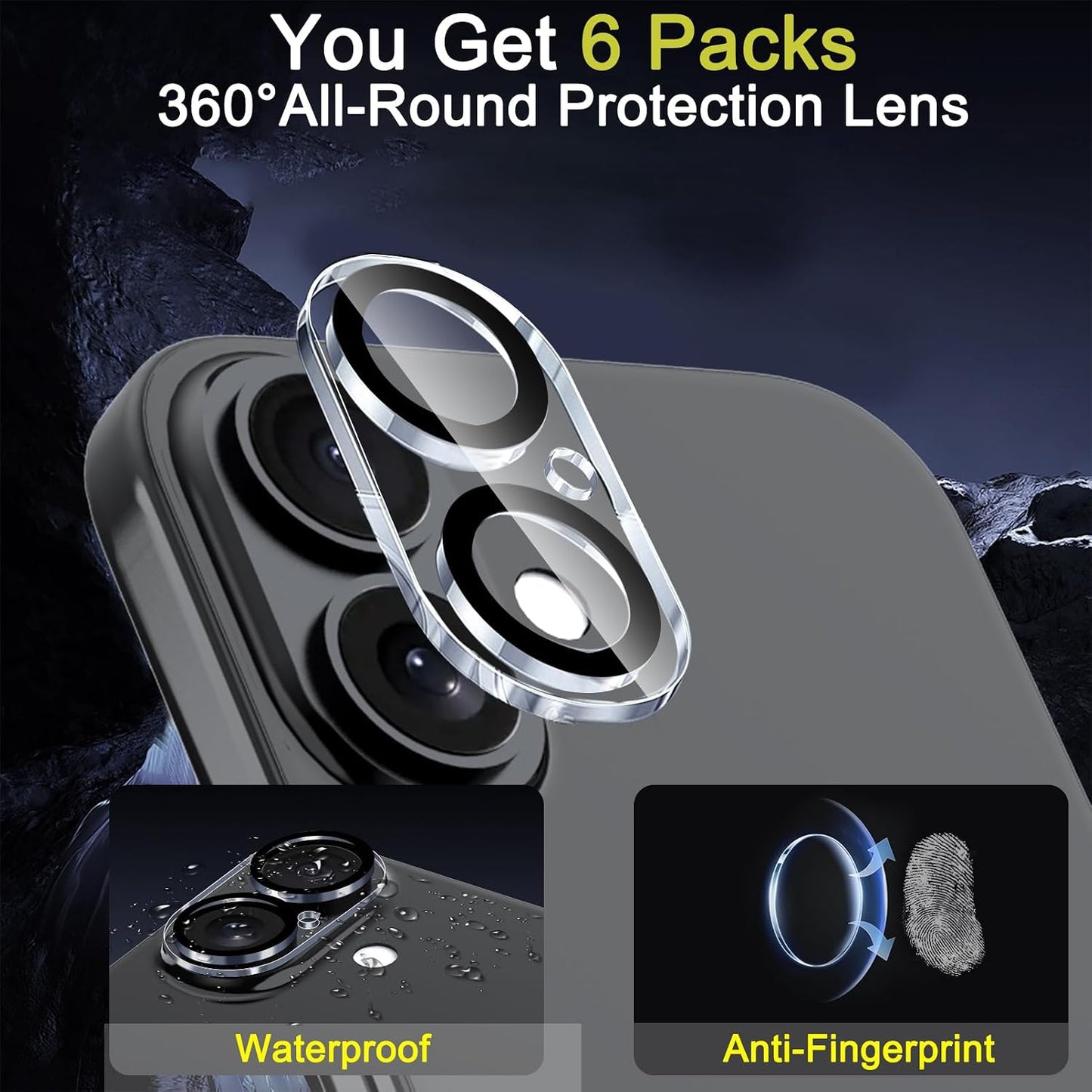 6 Pack 17 16 16 17 Ferilinso Camera Lens Protector for iPhone / iPhone / iPhone Plus [Phone Case Friendly], Accessories