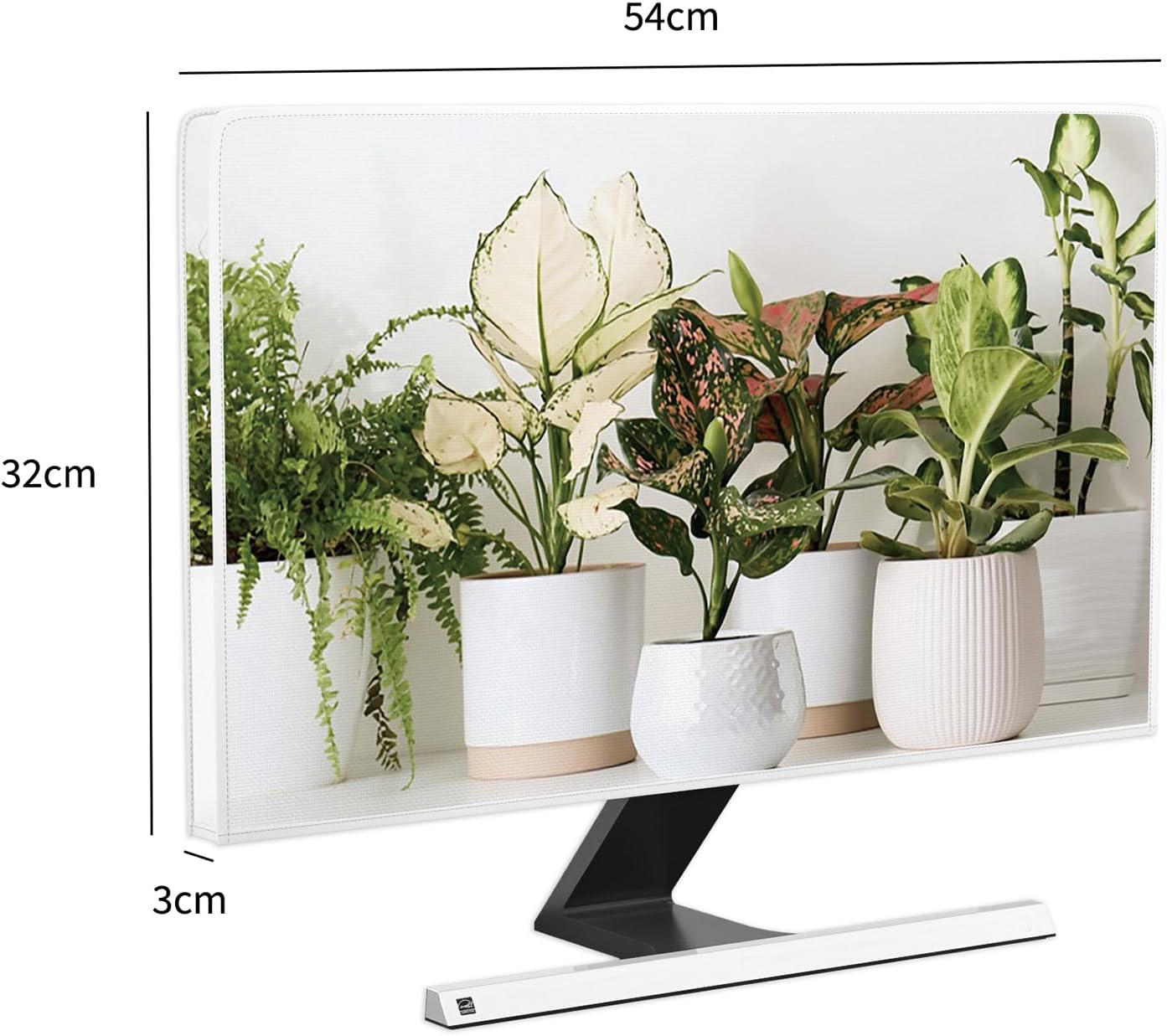 22, 23, 24, 25 Inch Baocicco Potted Plant Monitor Dust Cover Green Potting Botanical Leaf Monitor Accessories Laptop TV