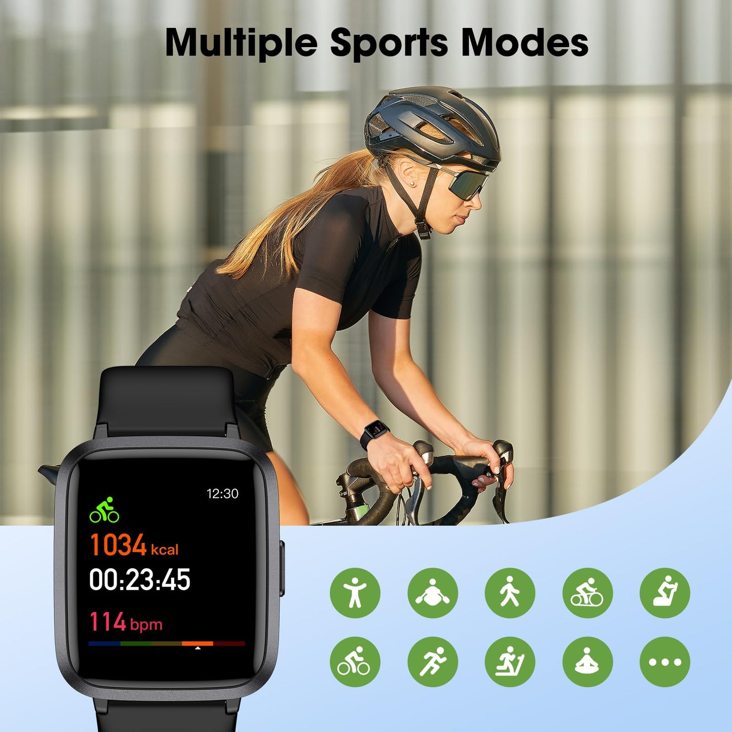 LIVIKEY Fitness Tracker Watch with Heart Rate Monitor, Activity Tracker with Pedometer, Sleep Monitor, Calories & Step Counter, IP68 Waterproof Smart Watches for Women Men Fitness Watch for Sports