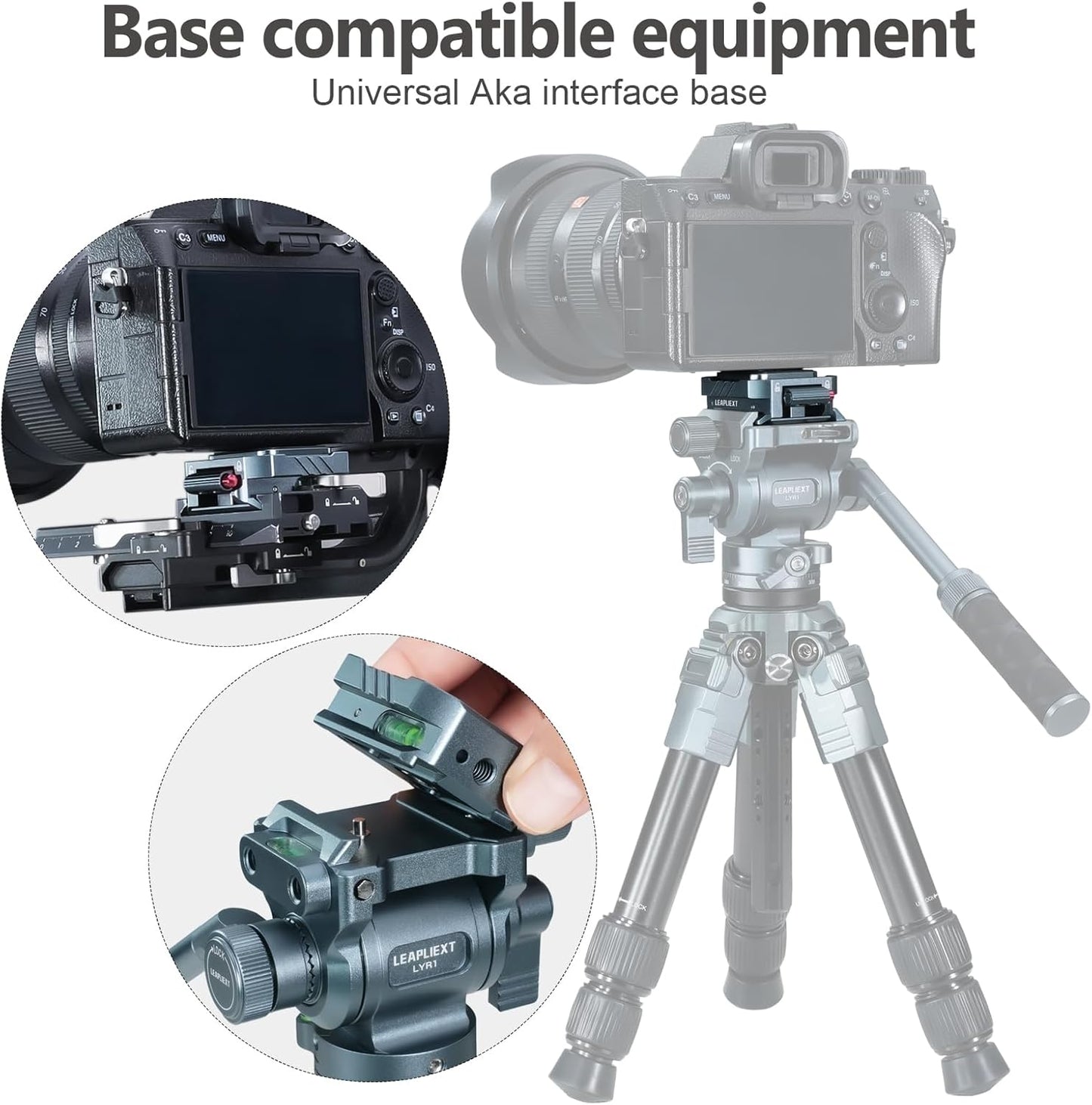 LEAPLIEXT 1/4" 3/8" Professional Camera Quick Release Plate Kit - Metal Arca Swiss Quick Release System with & Screw