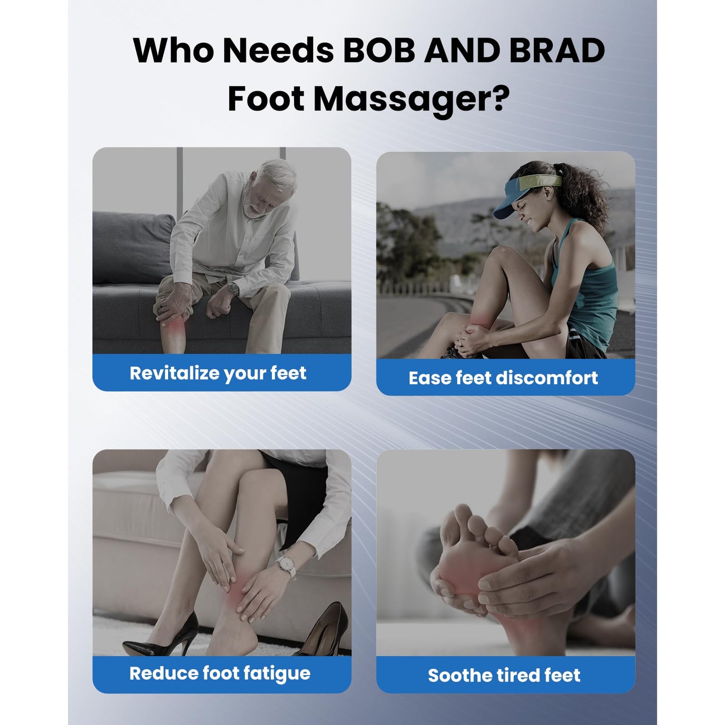 BOB AND BRAD Foot Massager Machine with Heat and Remote, Fits up to Size 14, Fathers Day Dad Gifts for Men Husband, Shiatsu Deep Kneading Foot Massager with 3 Adjustable Modes for Standing Worker