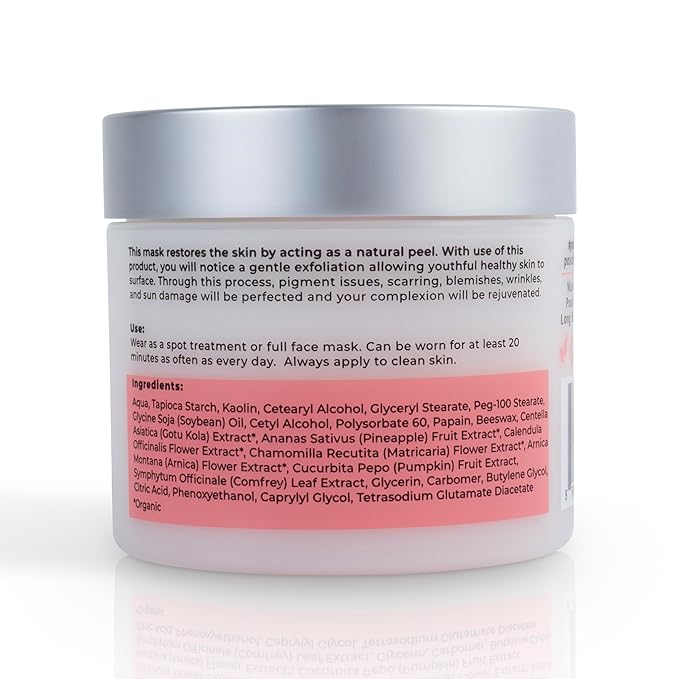 Hydrating Face Mask with Beeswax, Avocado Oil, Pumpkin, and More ??Gently Removes Dead Skin Cells ??Miracle Mask (1.7 oz)