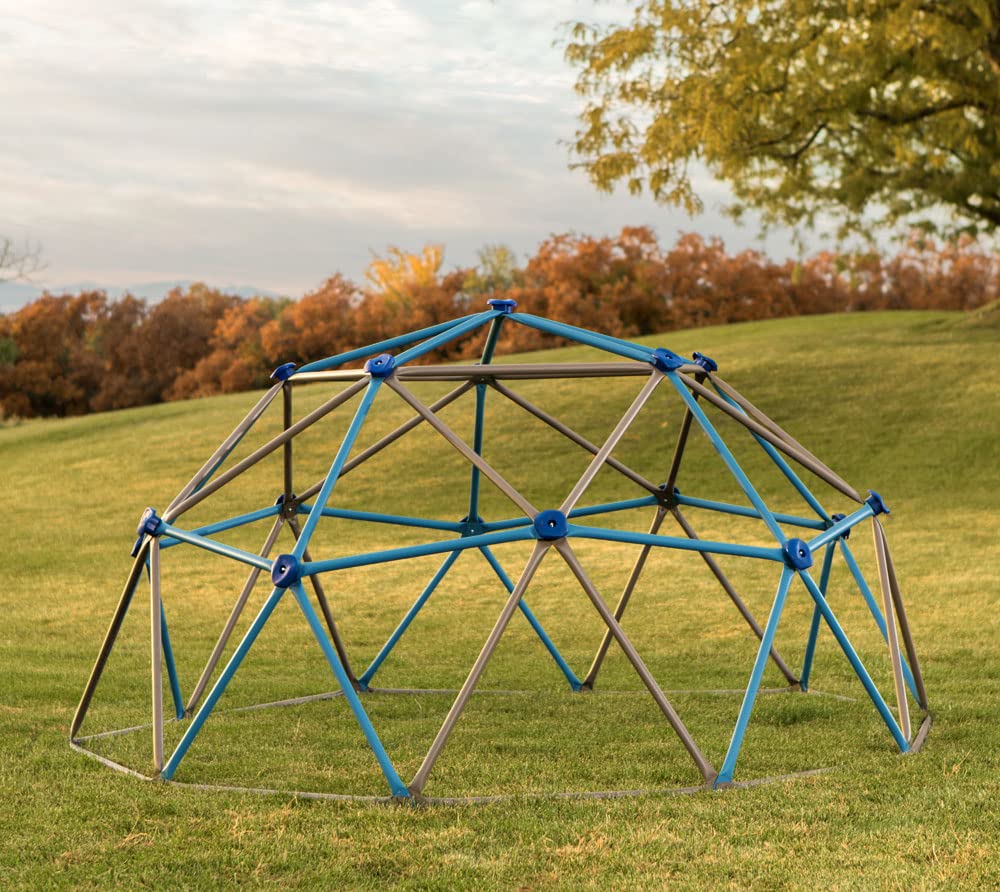 Lifetime 90939 Geometric Dome Climber Jungle Gym, 4.5' High x 9' Wide, Blue & Brown