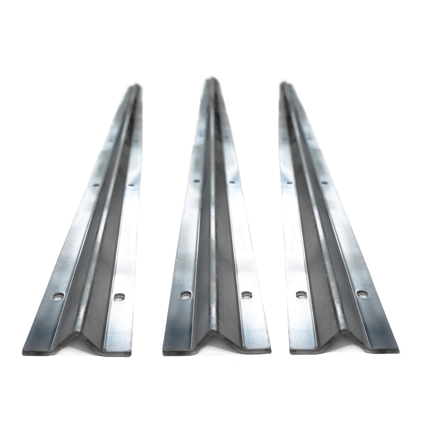 ALEKO 18 ft. Galvanized Steel V-Track for Sliding Gate Opener, 90° V-Groove Track, Heavy-Duty 12-Gauge, 3 Sections with Mounting Bolts