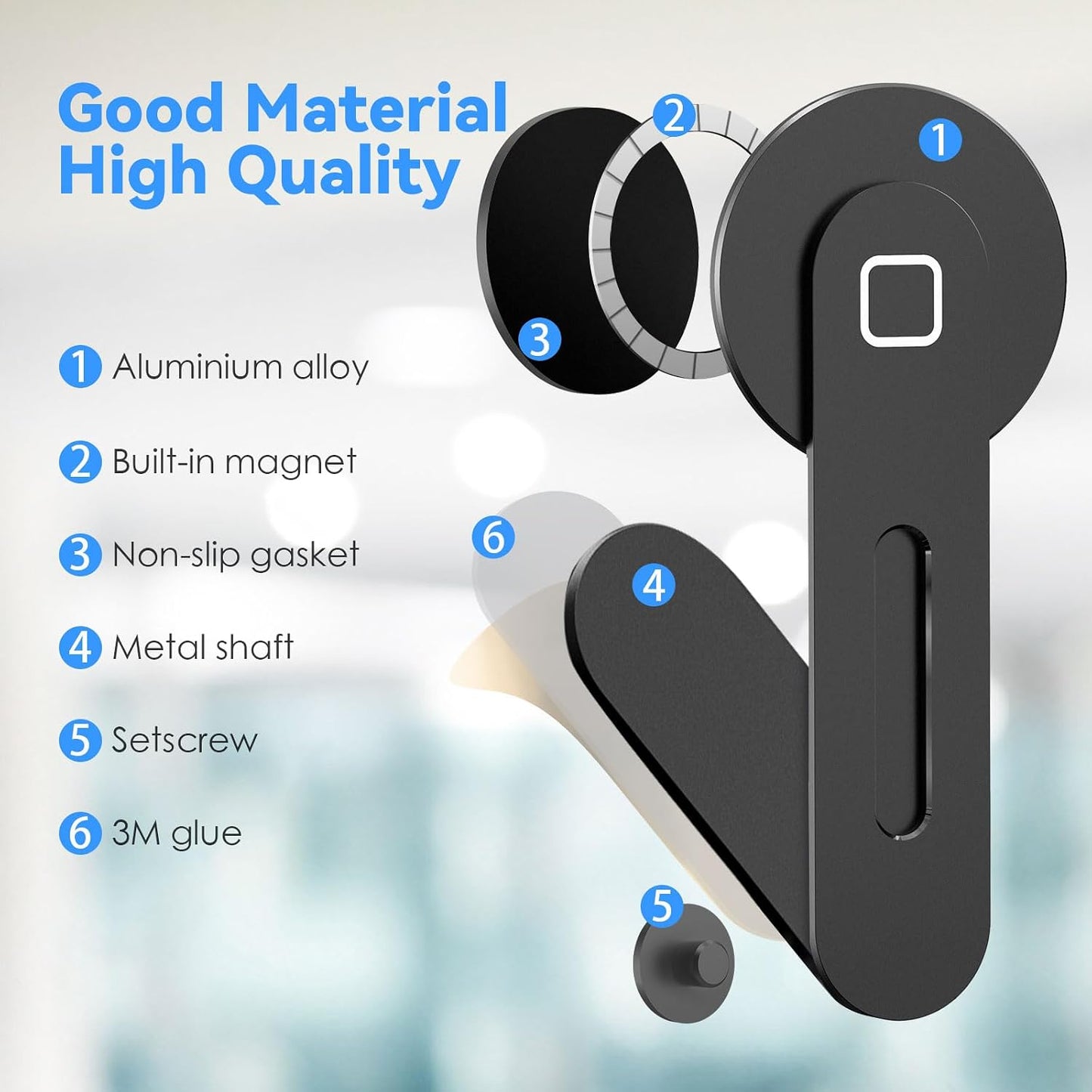 Set CloudValley Webcam Slider & Magnetic Phone Holder (Black)