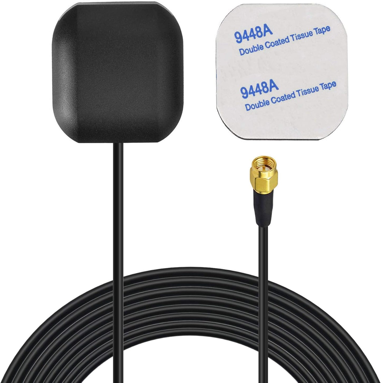 BINGFU Vehicle Waterproof Active GPS Navigation Antenna with SMA Male Connector for Car Stereo Head Unit GPS Navigation