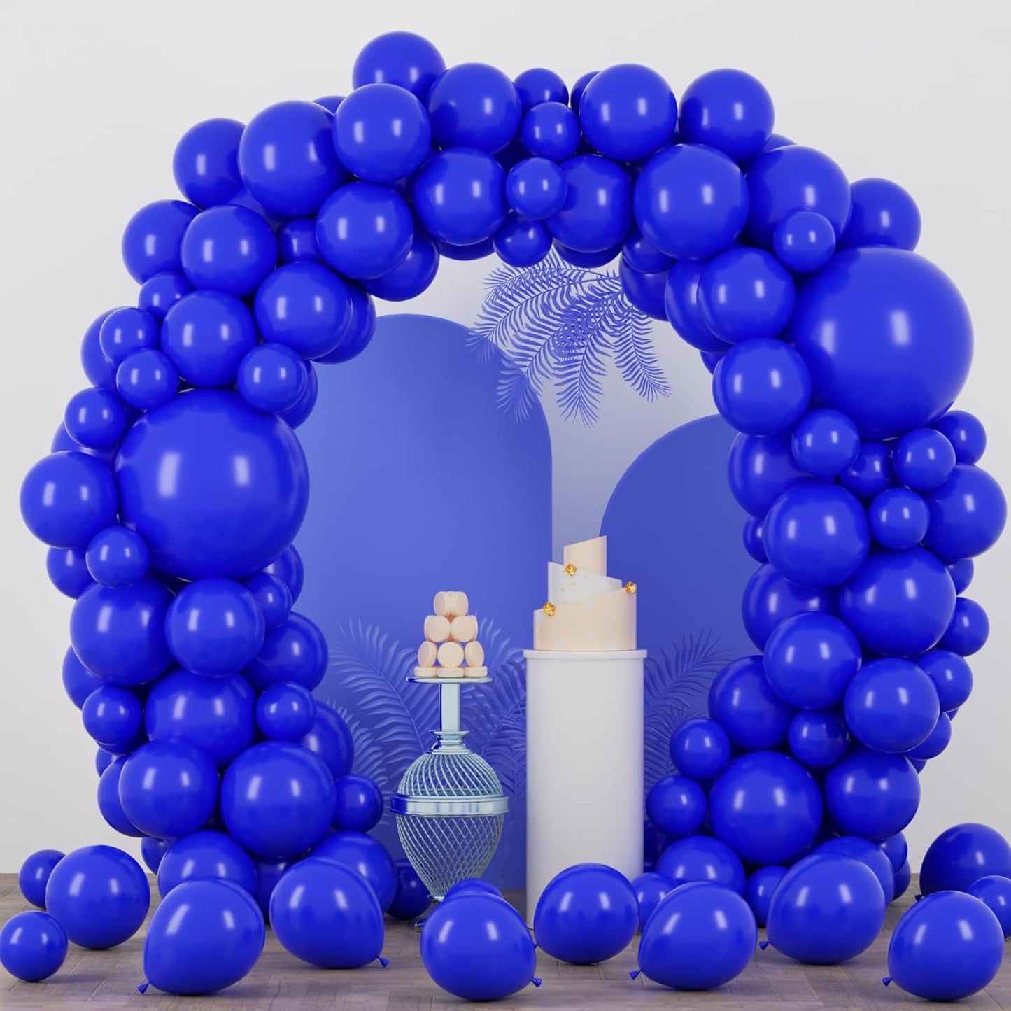 Voircoloria Royal Blue Balloon Garland Kit - 90 Pack in 5/10/12/18 Inch Sizes for Graduation, Weddings & Parties